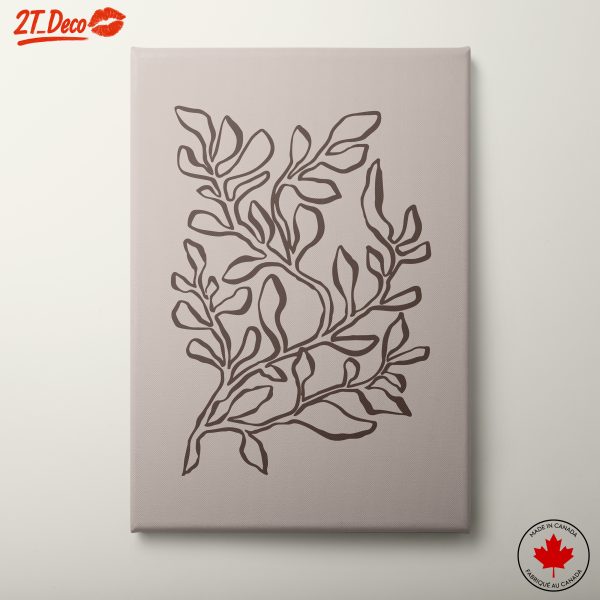 Stylized Botanical Leaf Art for Elegant Decor