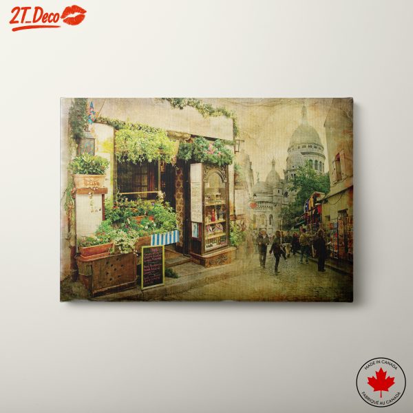 Charming Parisian Street Scene with Lush Greenery