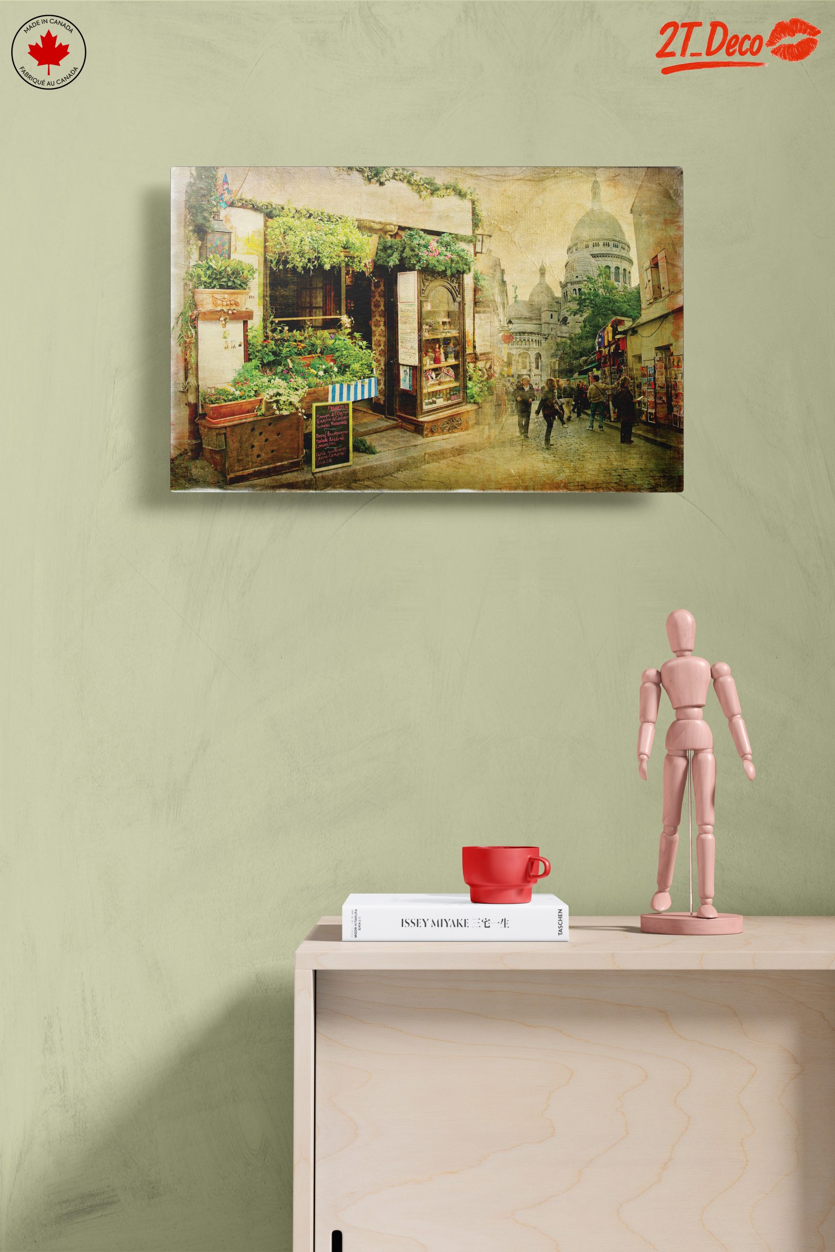 Charming Parisian Street Scene with Lush Greenery - Image 14