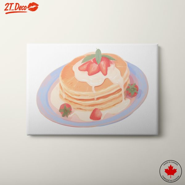 Stylized Pancakes with Strawberries Art