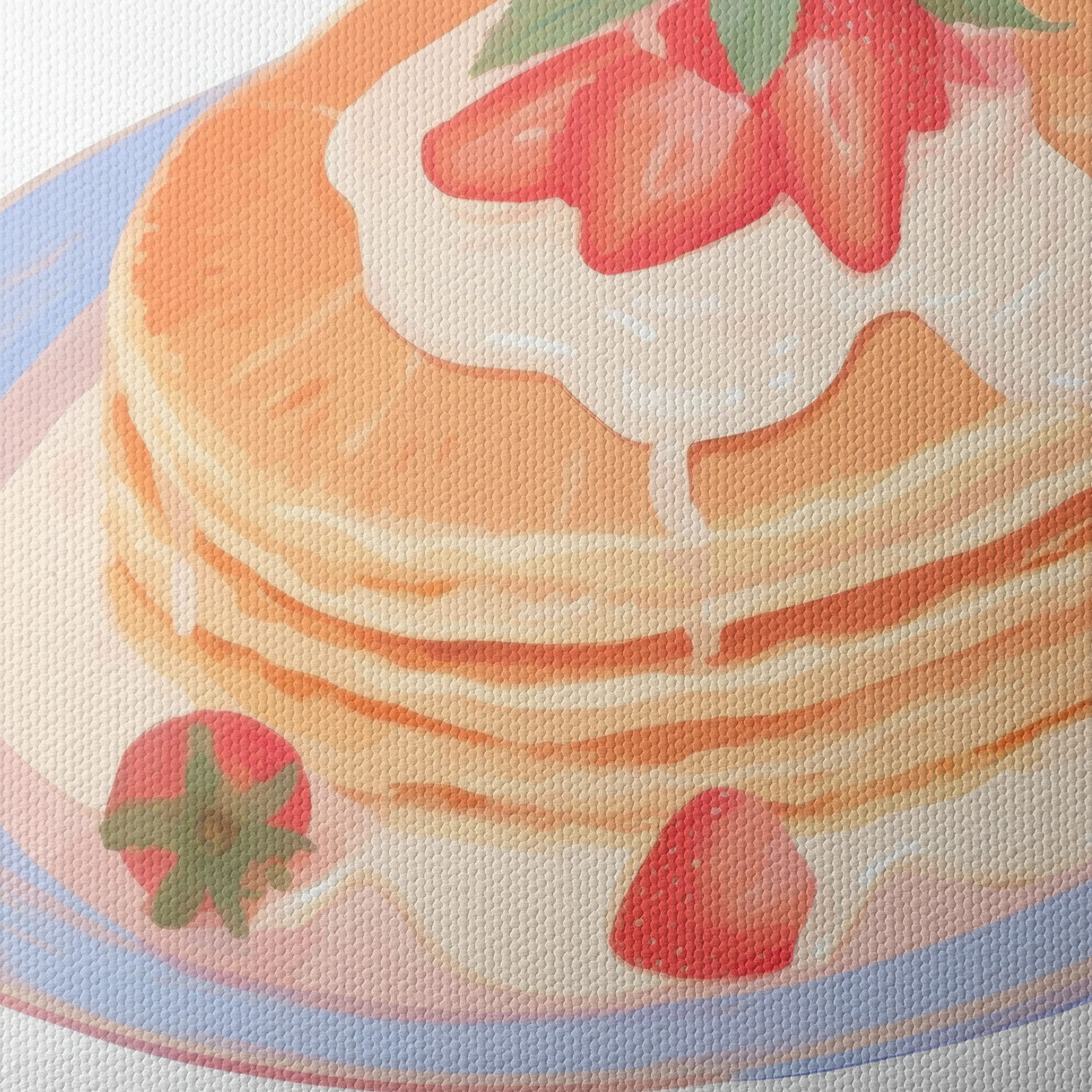 Stylized Pancakes with Strawberries Art - Image 4