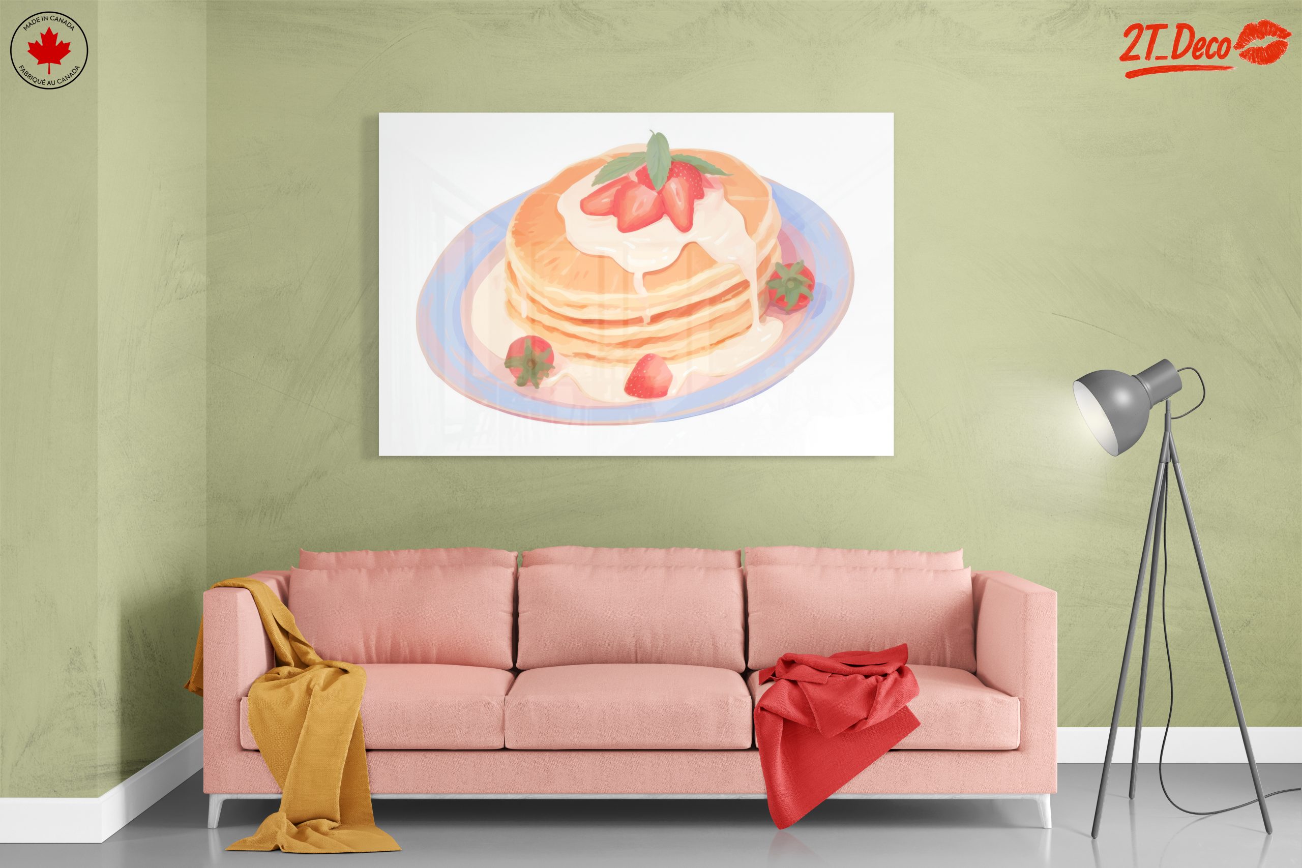 Stylized Pancakes with Strawberries Art - Image 7