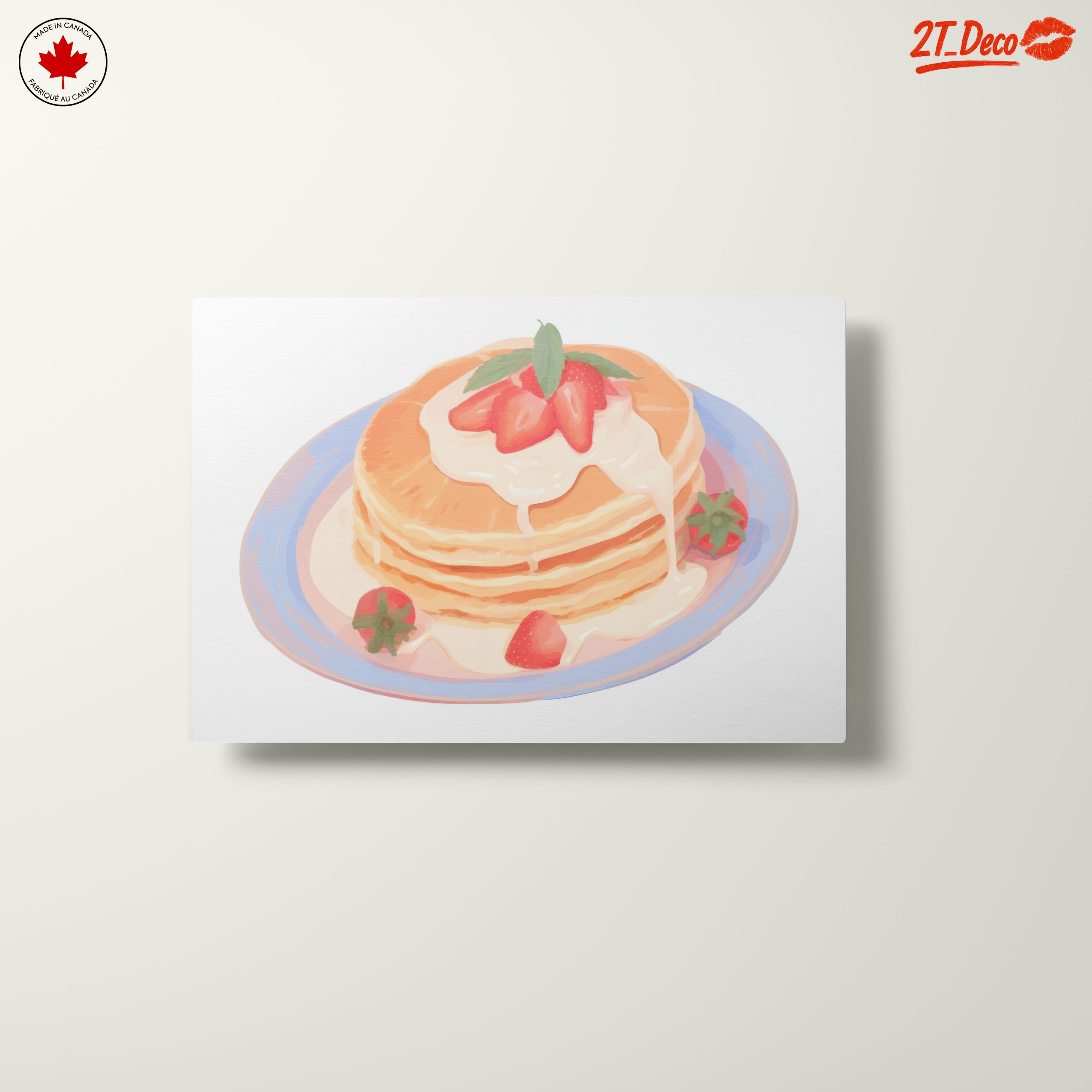 Stylized Pancakes with Strawberries Art - Image 10