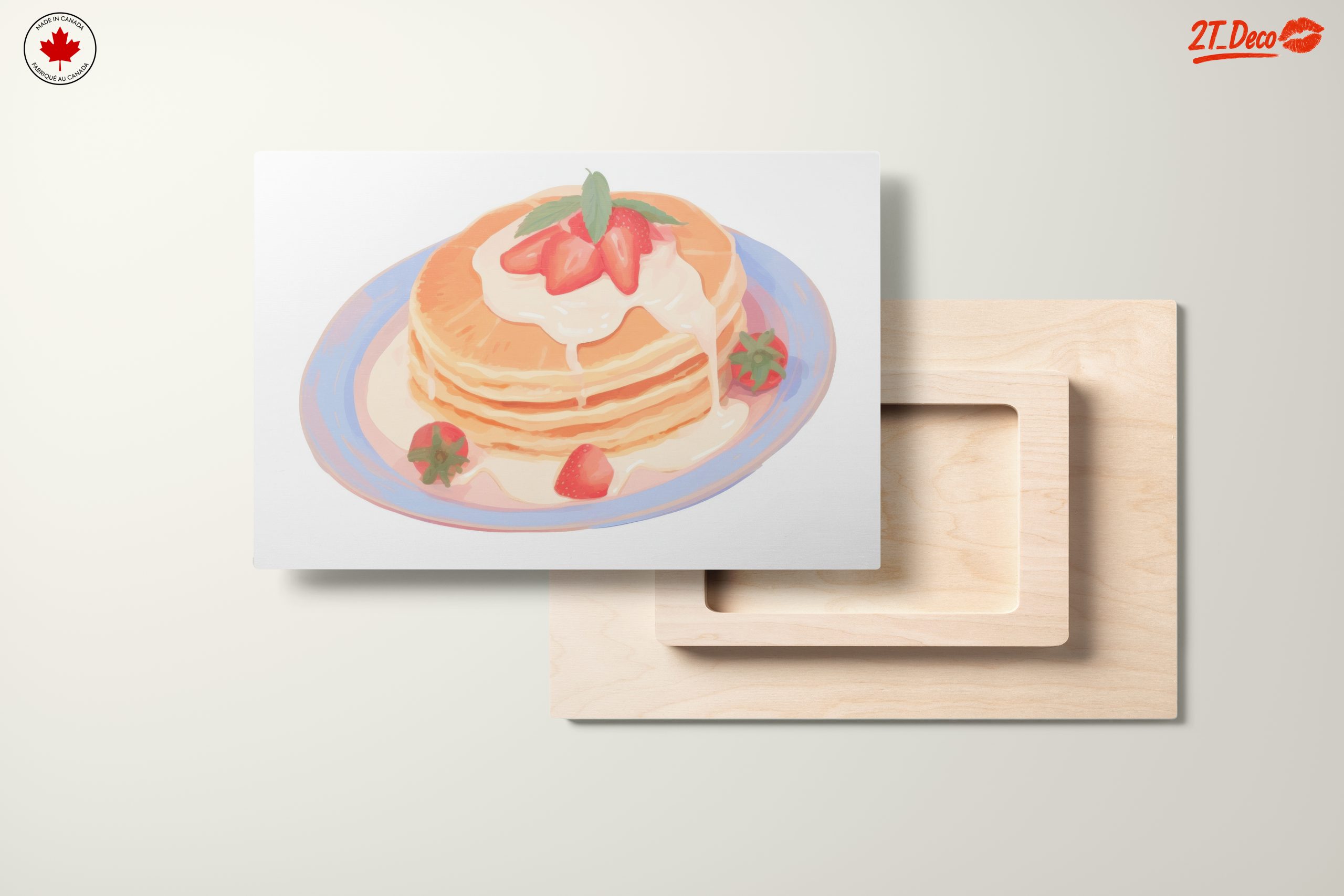 Stylized Pancakes with Strawberries Art - Image 11