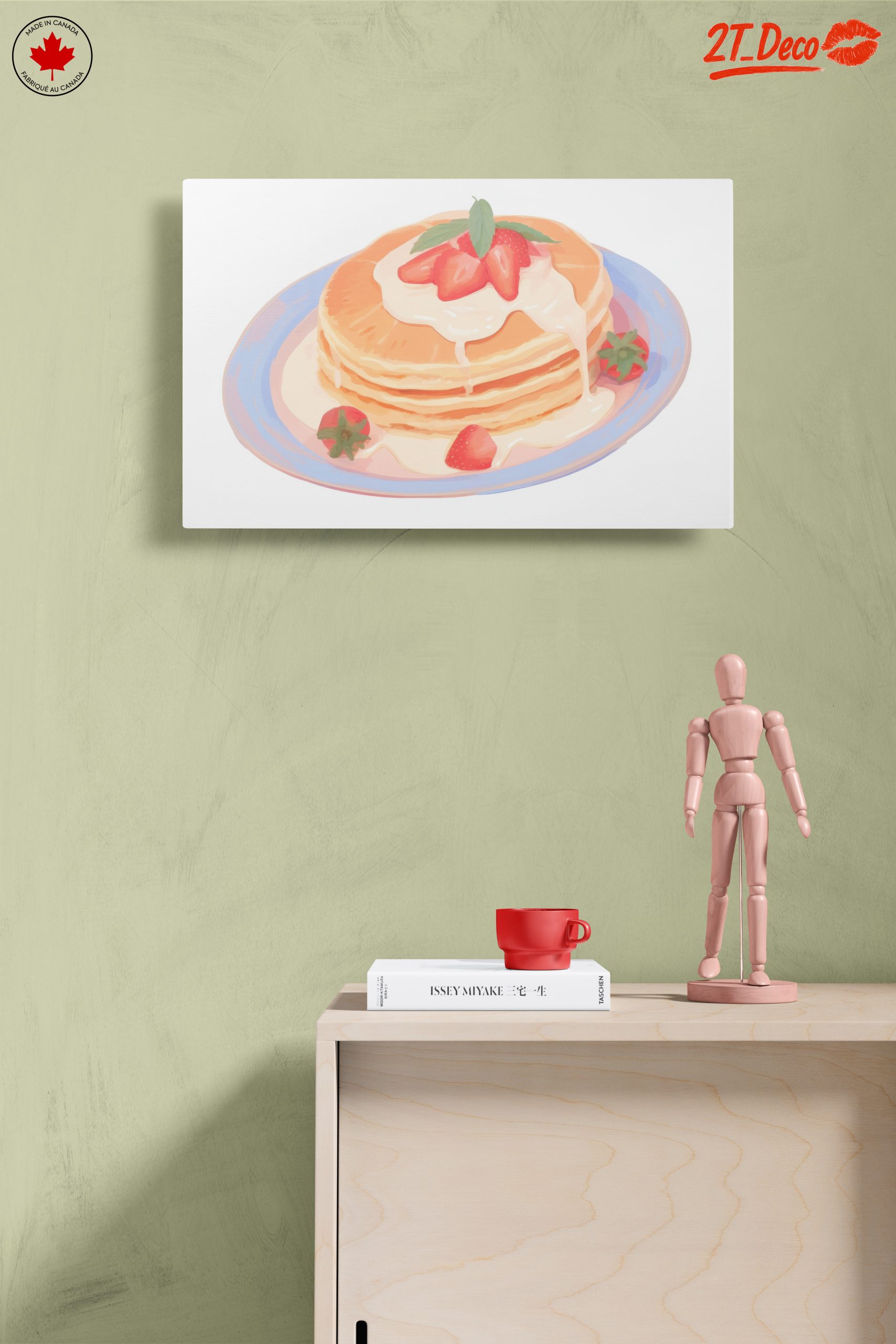 Stylized Pancakes with Strawberries Art - Image 14