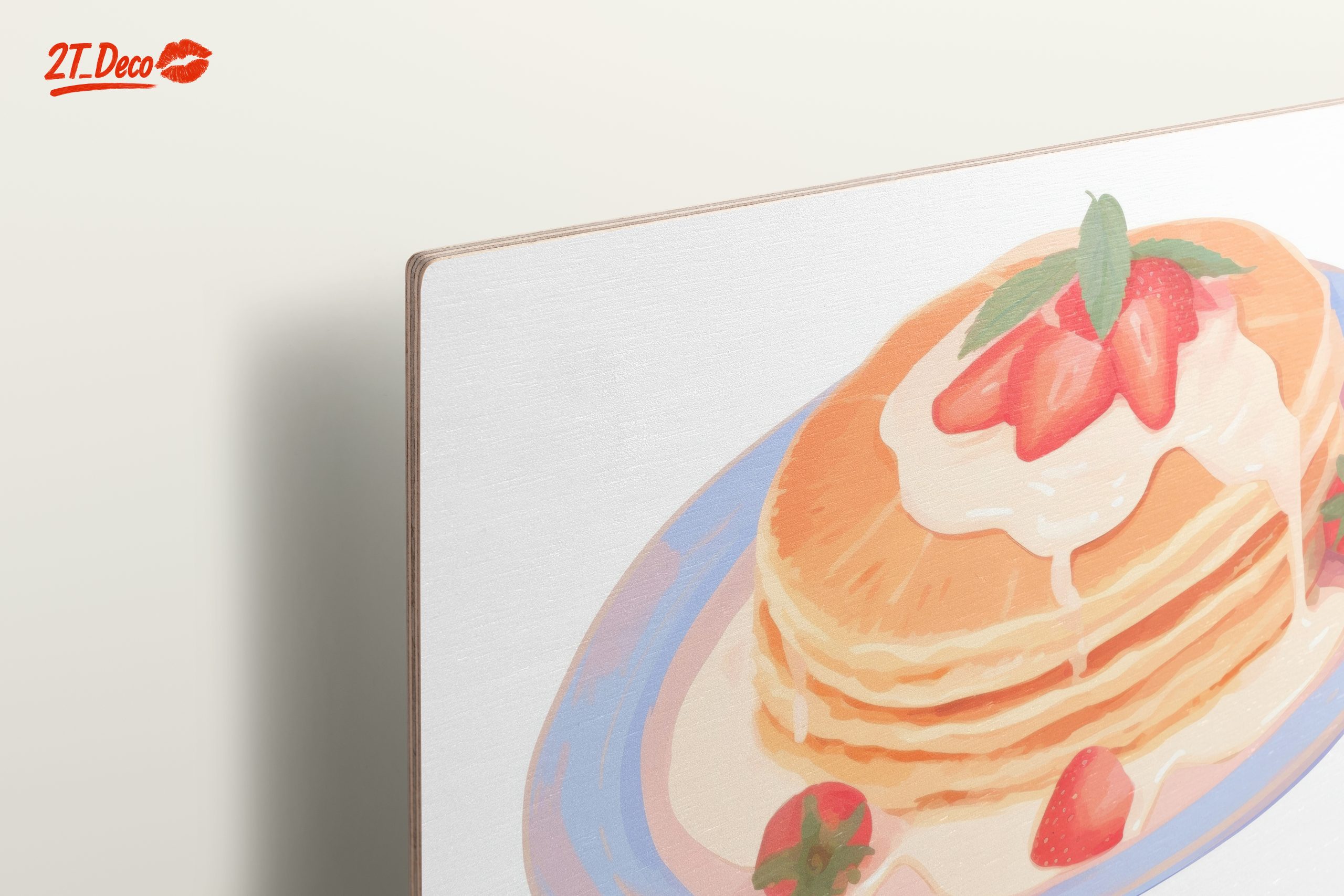 Stylized Pancakes with Strawberries Art - Image 15