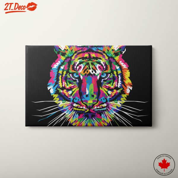 Colorful Tiger Portrait Art