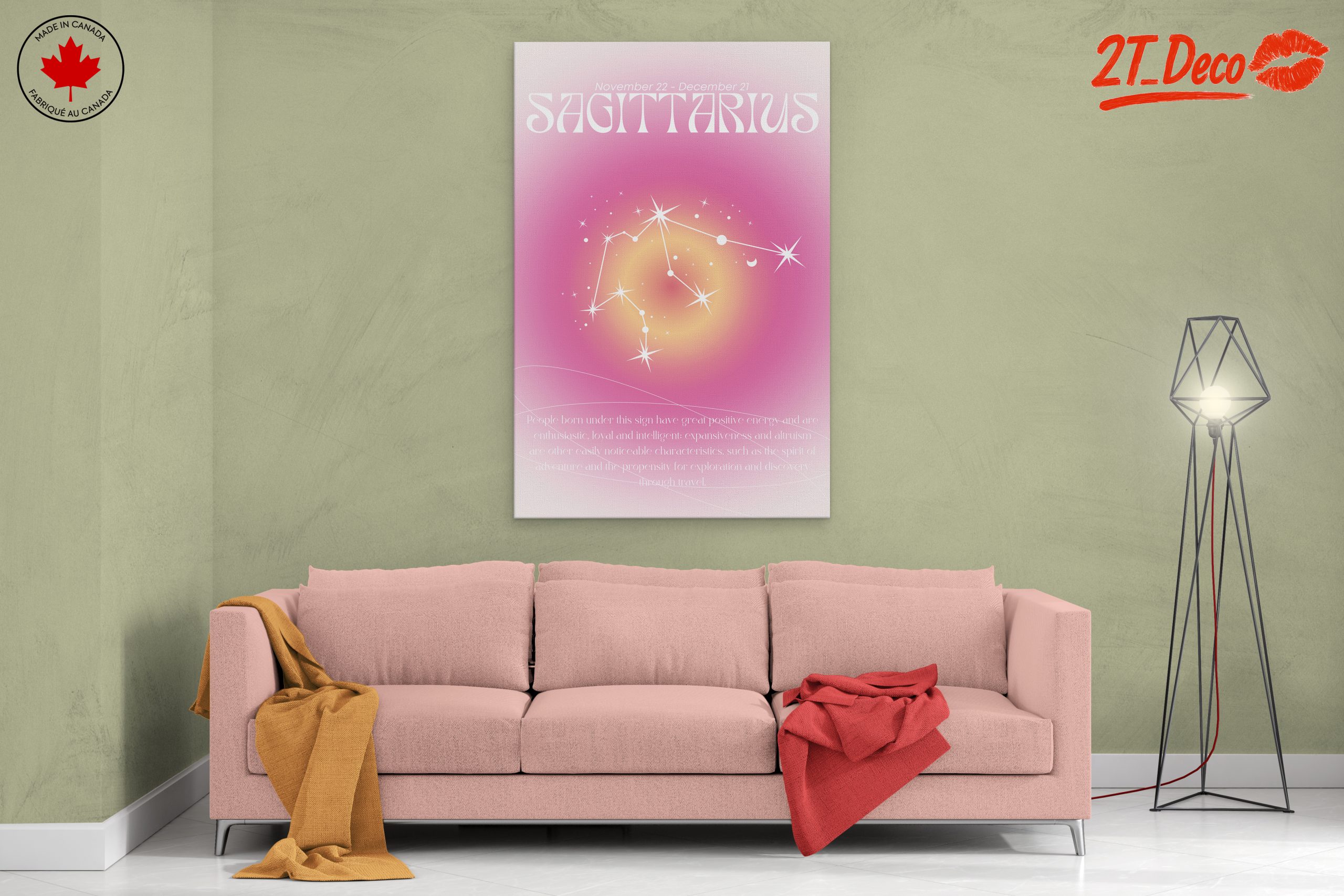 Sagittarius Zodiac Artwork with Stars - Image 2