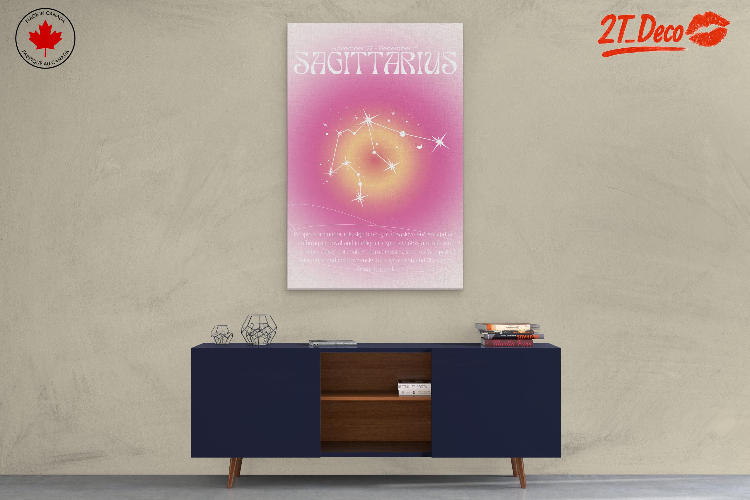 Sagittarius Zodiac Artwork with Stars - Image 3
