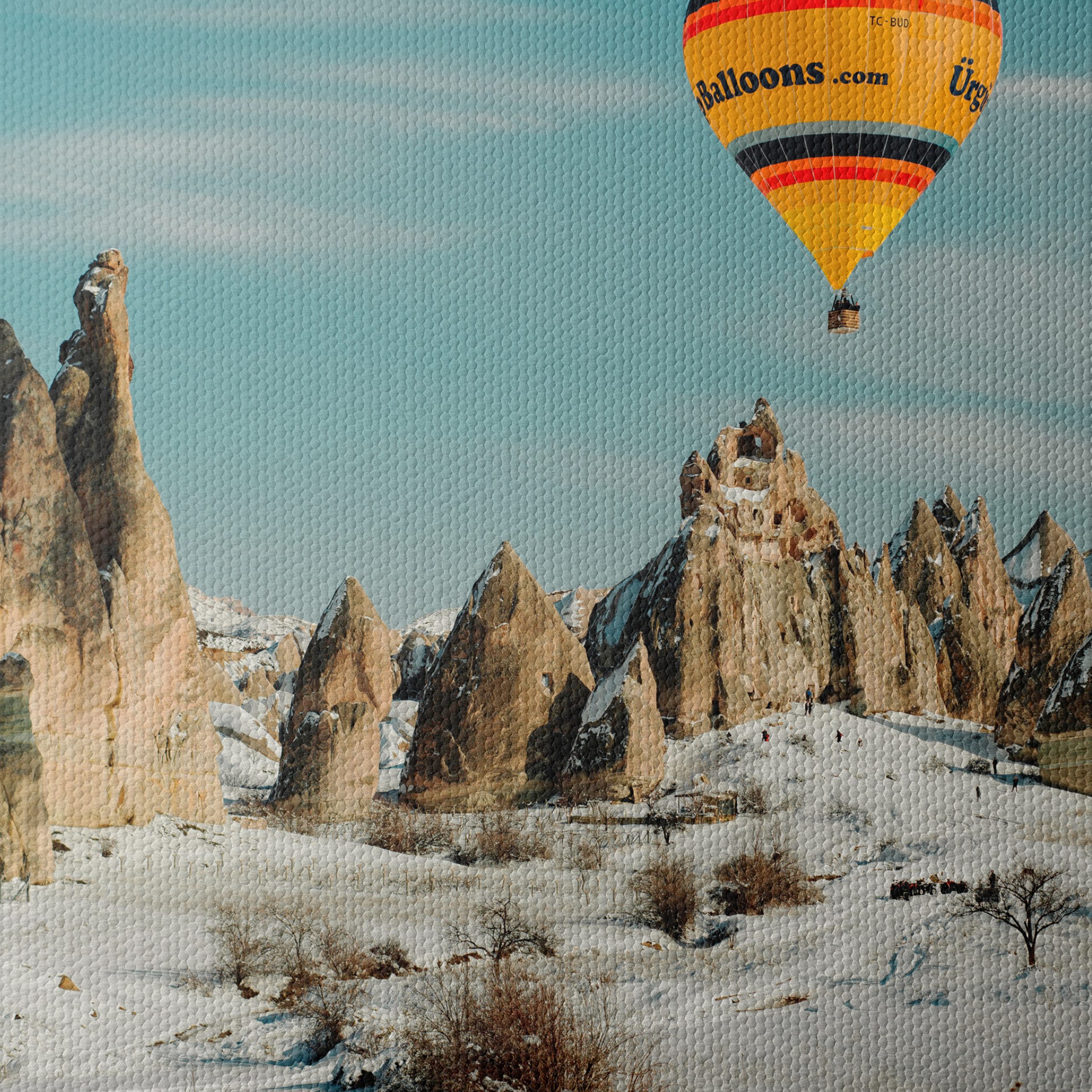 Hot Air Balloon Over Unique Landscape - Image 4