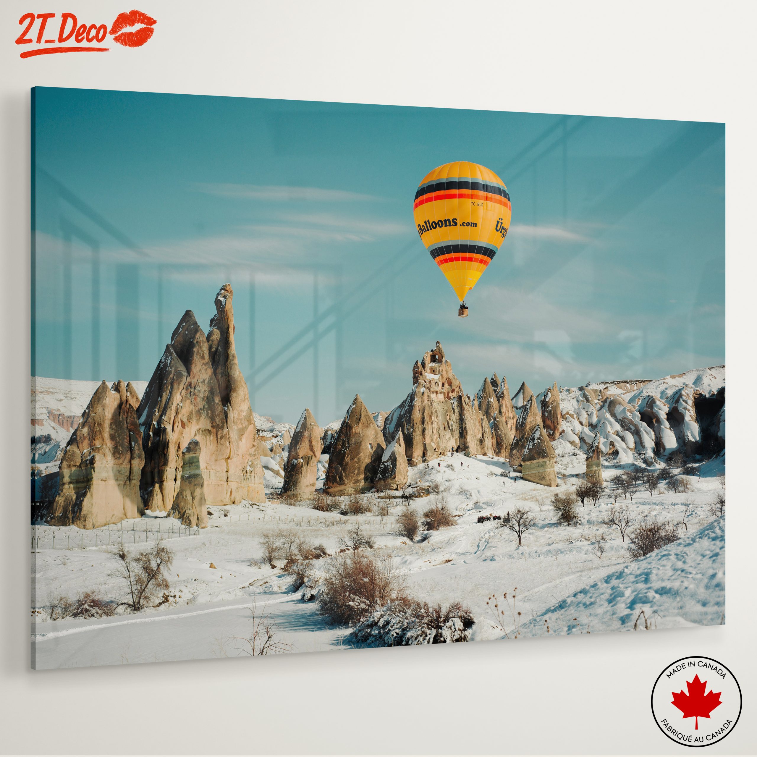 Hot Air Balloon Over Unique Landscape - Image 6