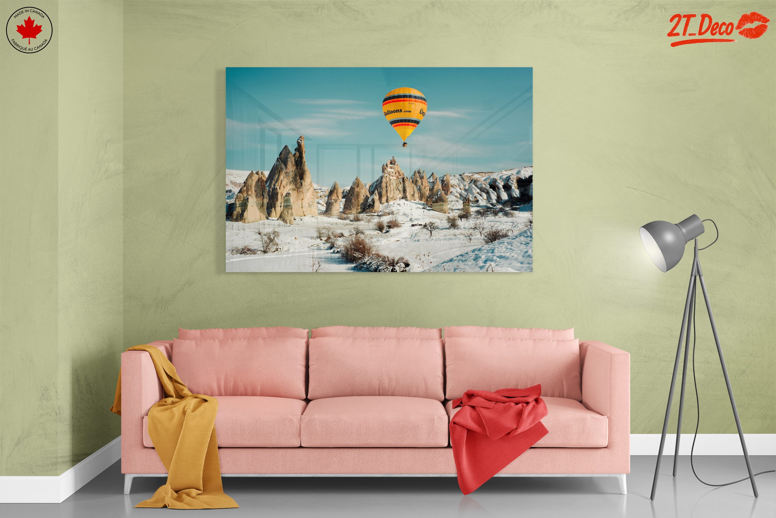 Hot Air Balloon Over Unique Landscape - Image 7
