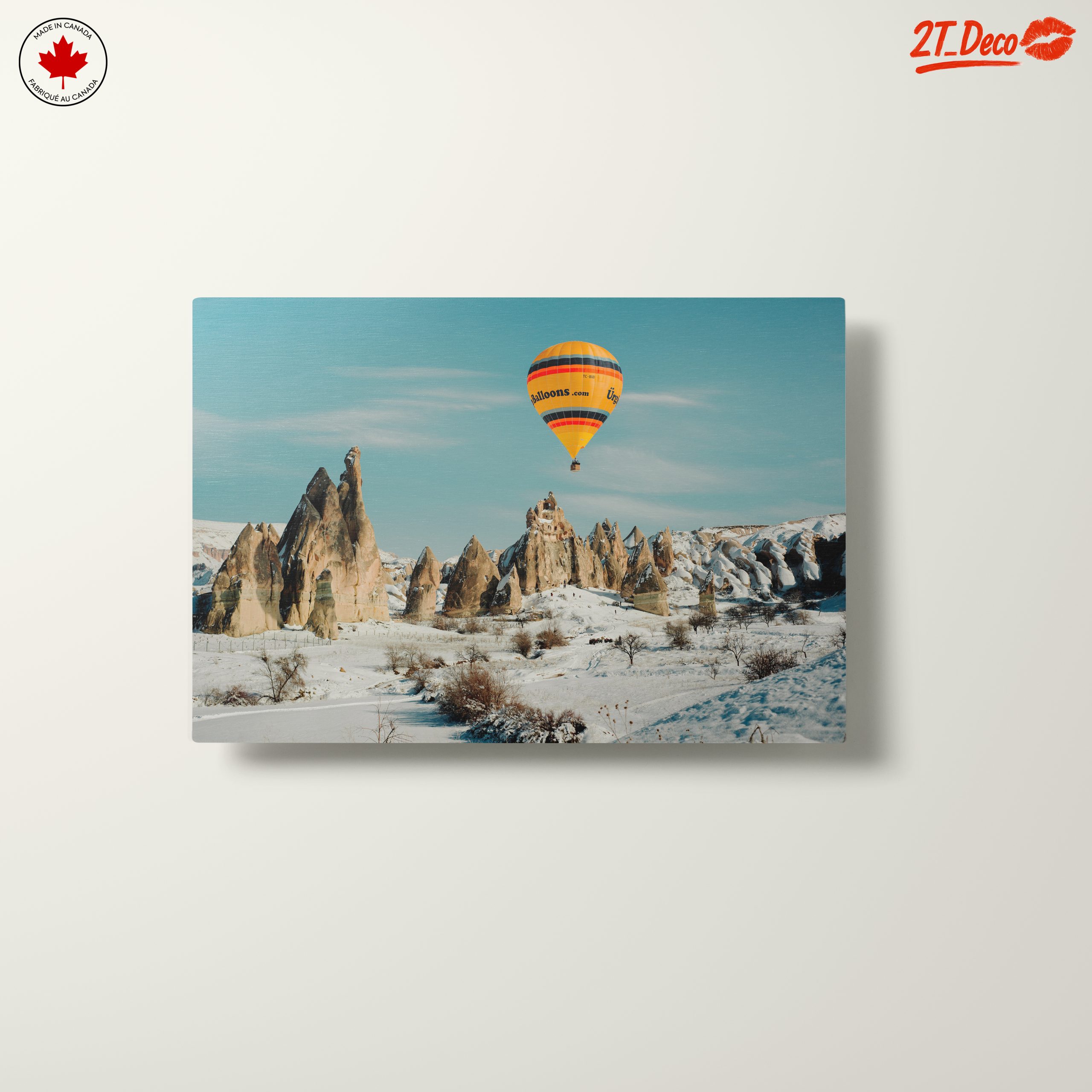 Hot Air Balloon Over Unique Landscape - Image 10
