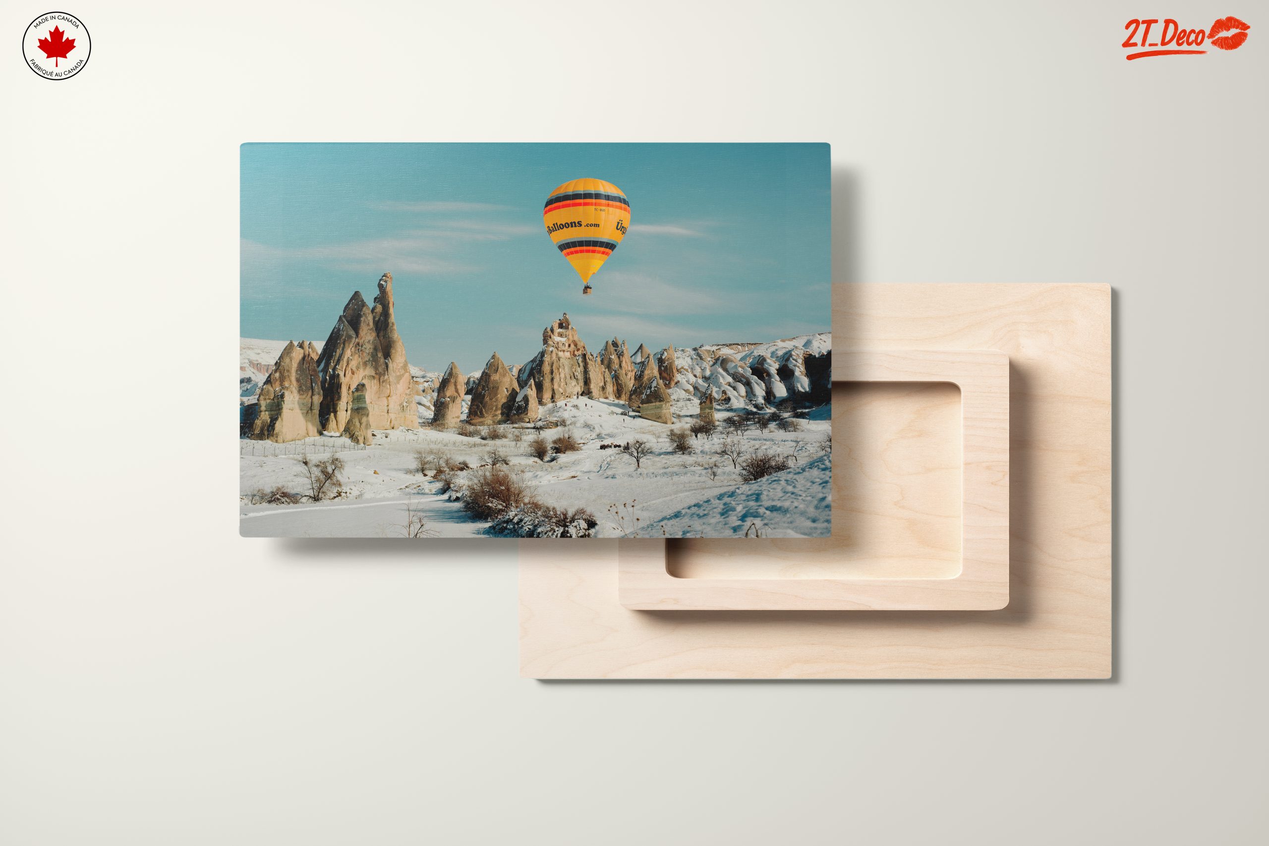 Hot Air Balloon Over Unique Landscape - Image 11