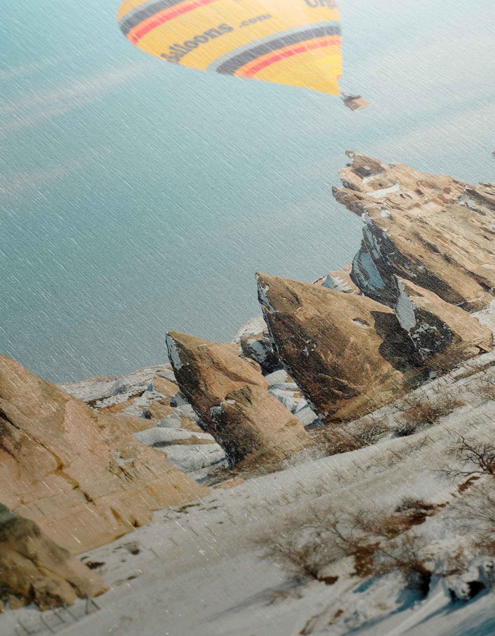 Hot Air Balloon Over Unique Landscape - Image 12