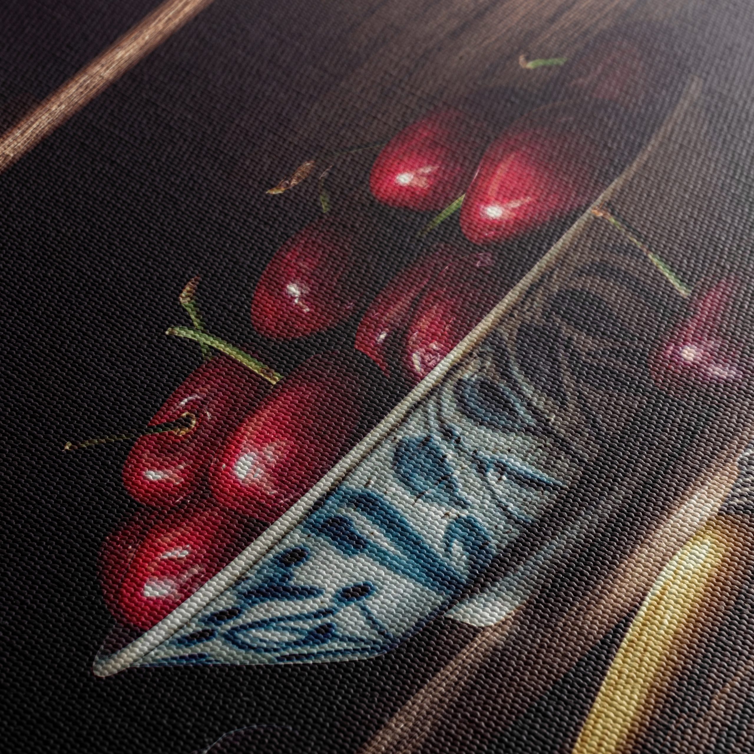 Elegant Still Life of Cherries and Glassware - Image 5
