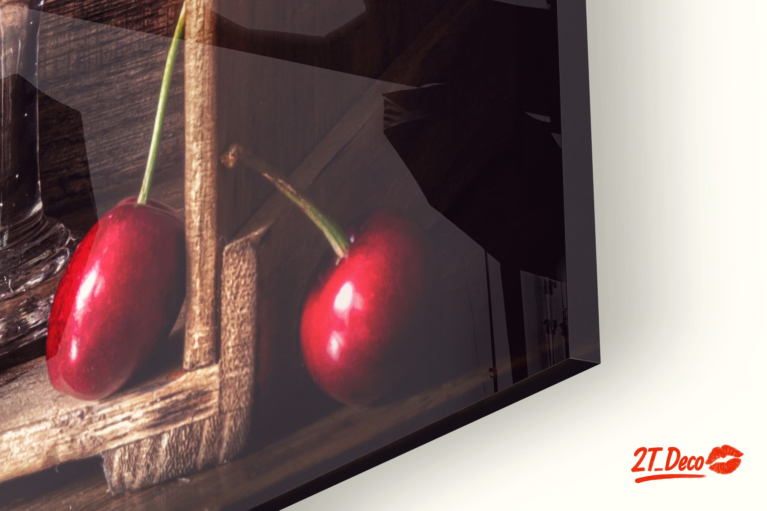Elegant Still Life of Cherries and Glassware - Image 9