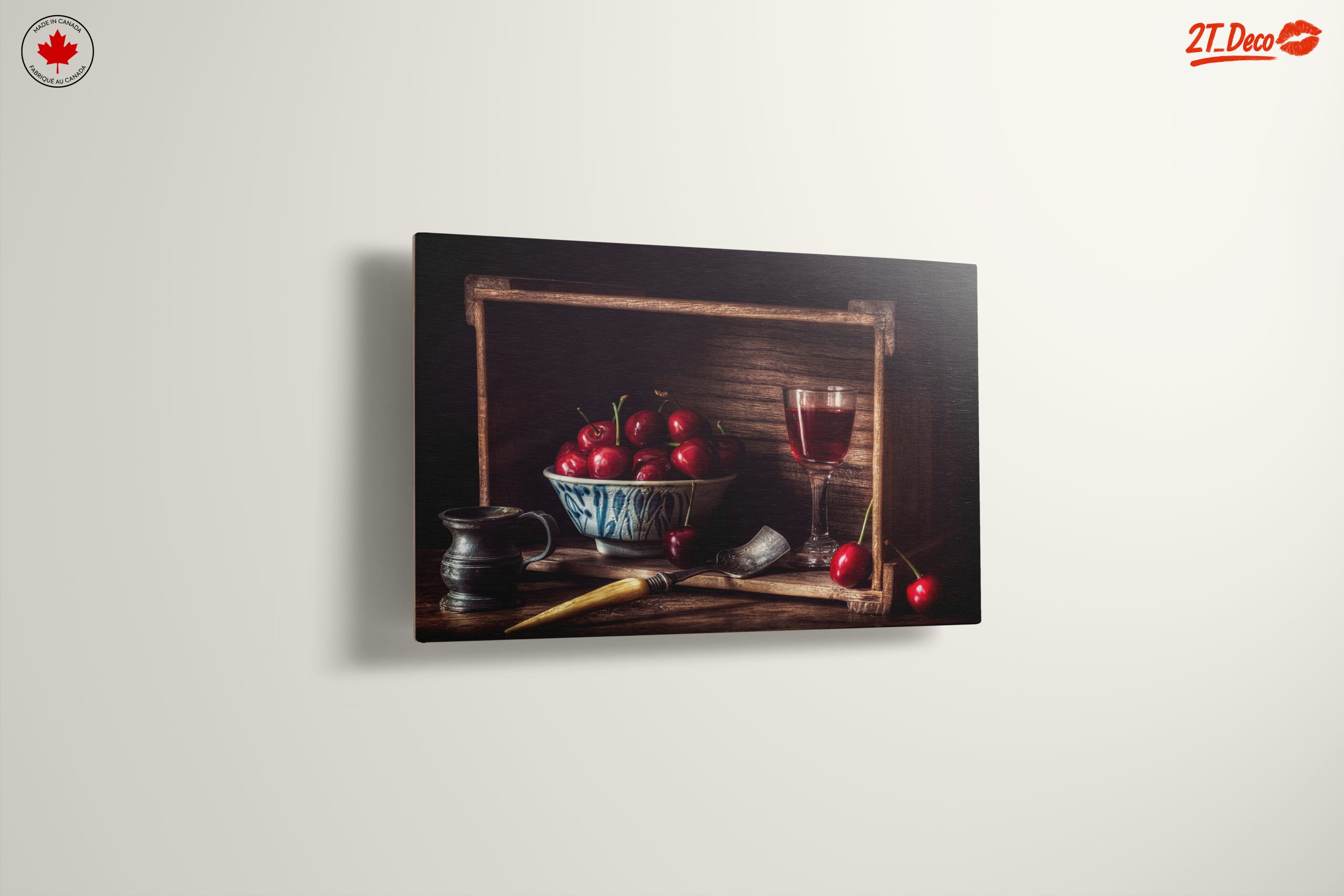 Elegant Still Life of Cherries and Glassware - Image 13