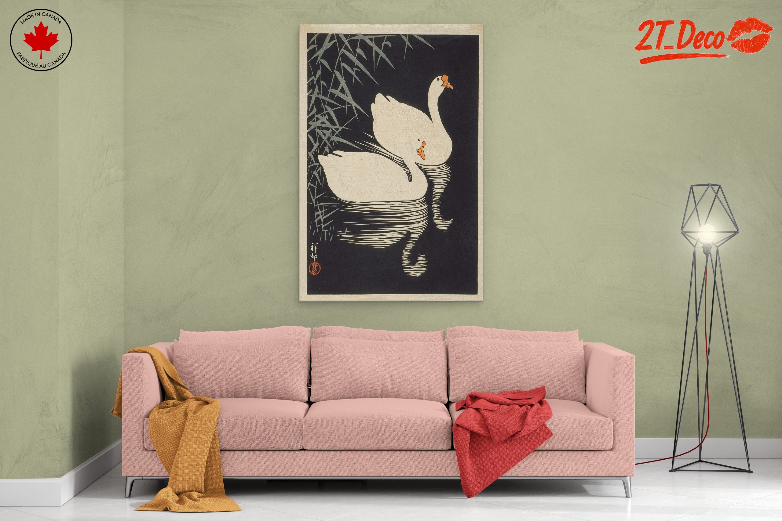 Elegant Swans Nestled in Tranquil Waters - Image 2