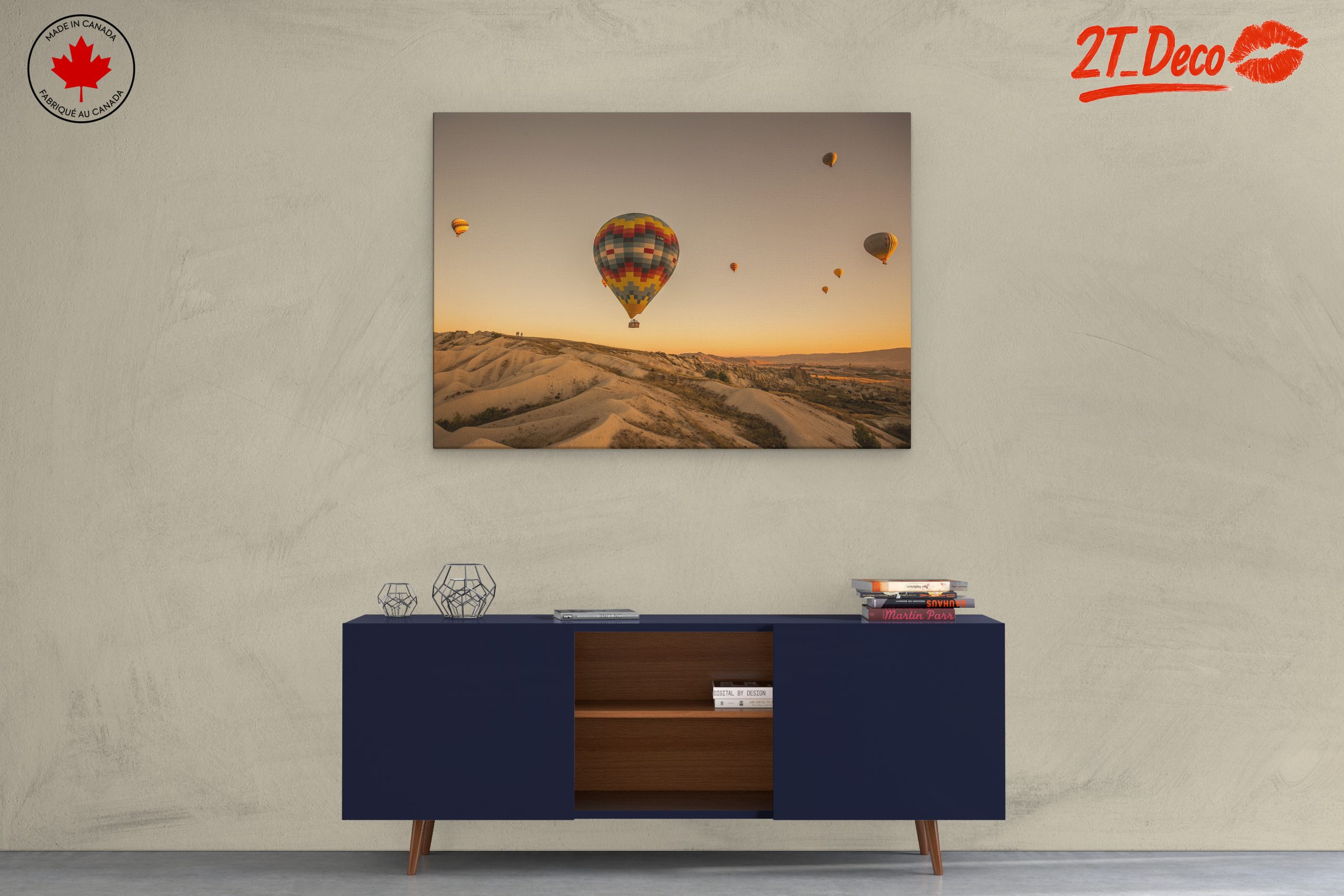 Colorful Hot Air Balloons in Scenic Landscape - Image 3