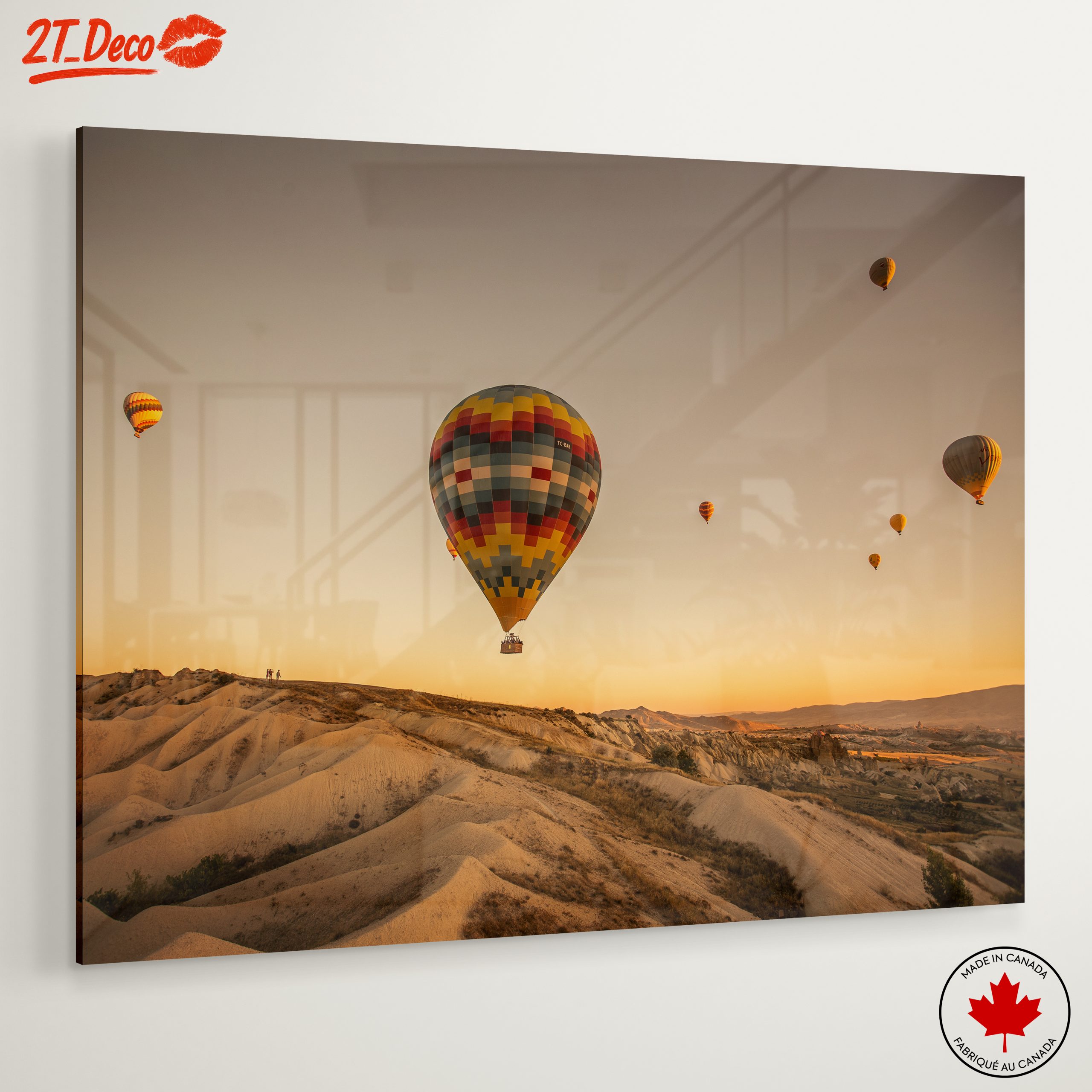 Colorful Hot Air Balloons in Scenic Landscape - Image 6