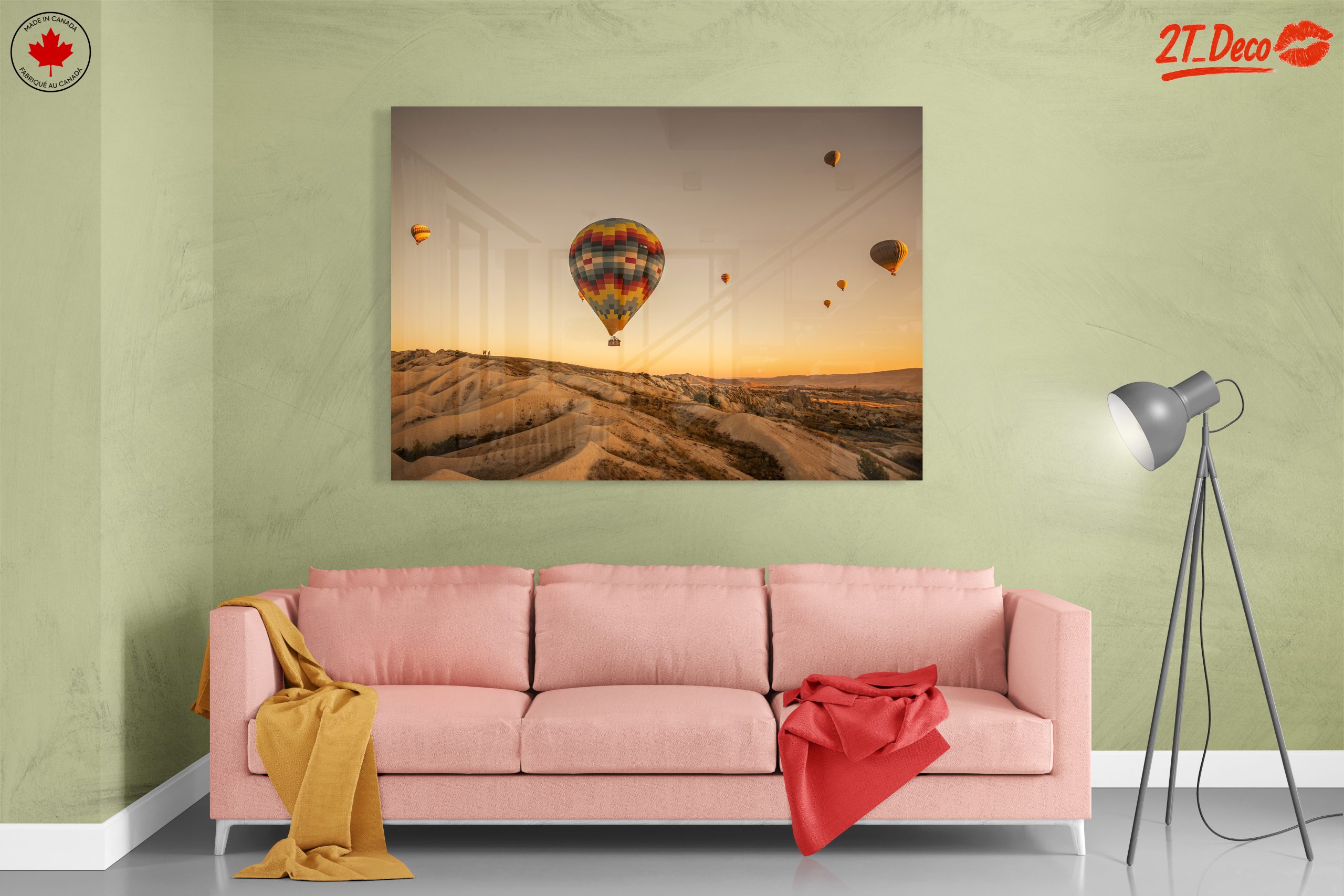 Colorful Hot Air Balloons in Scenic Landscape - Image 7