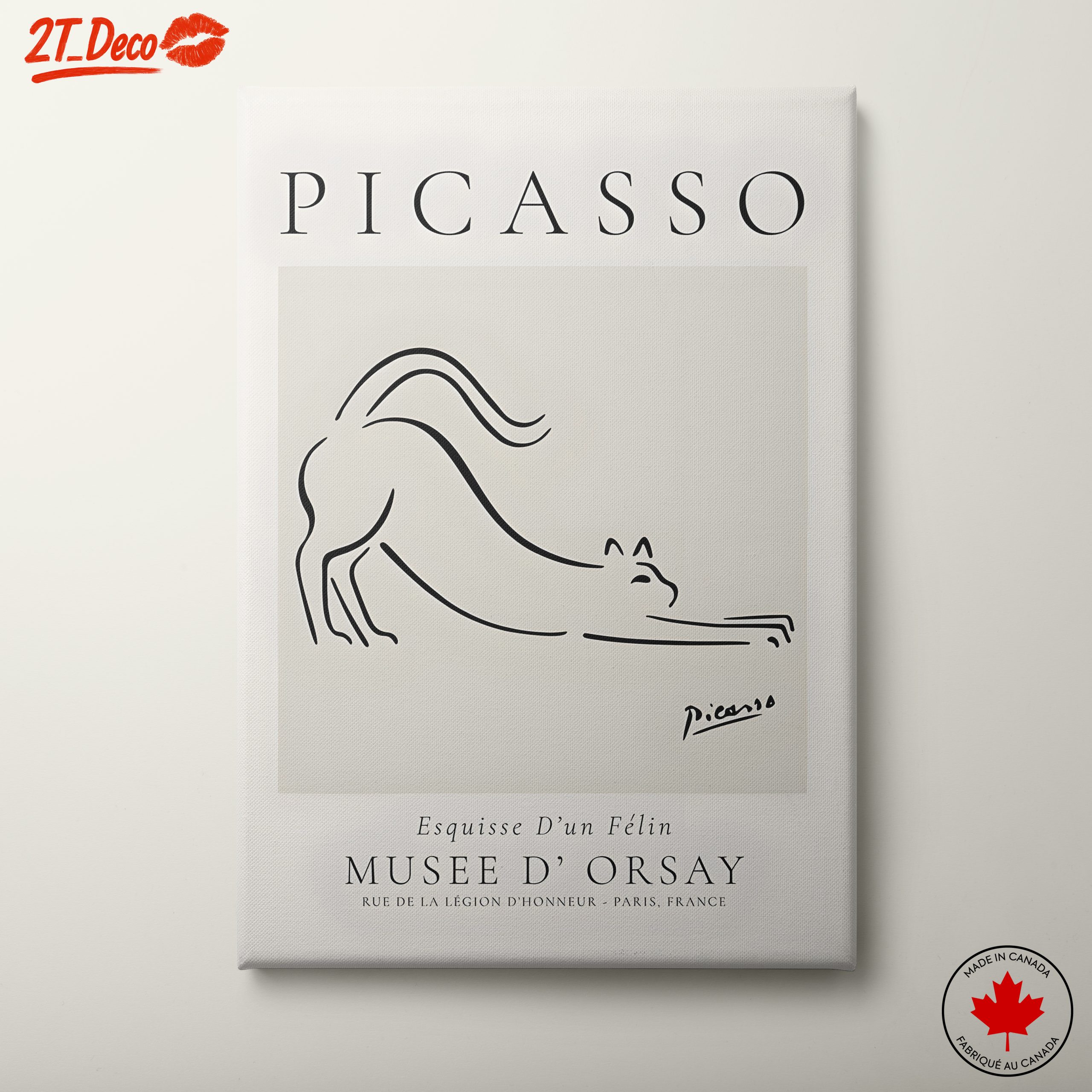 Stylized Cat Illustration by Picasso