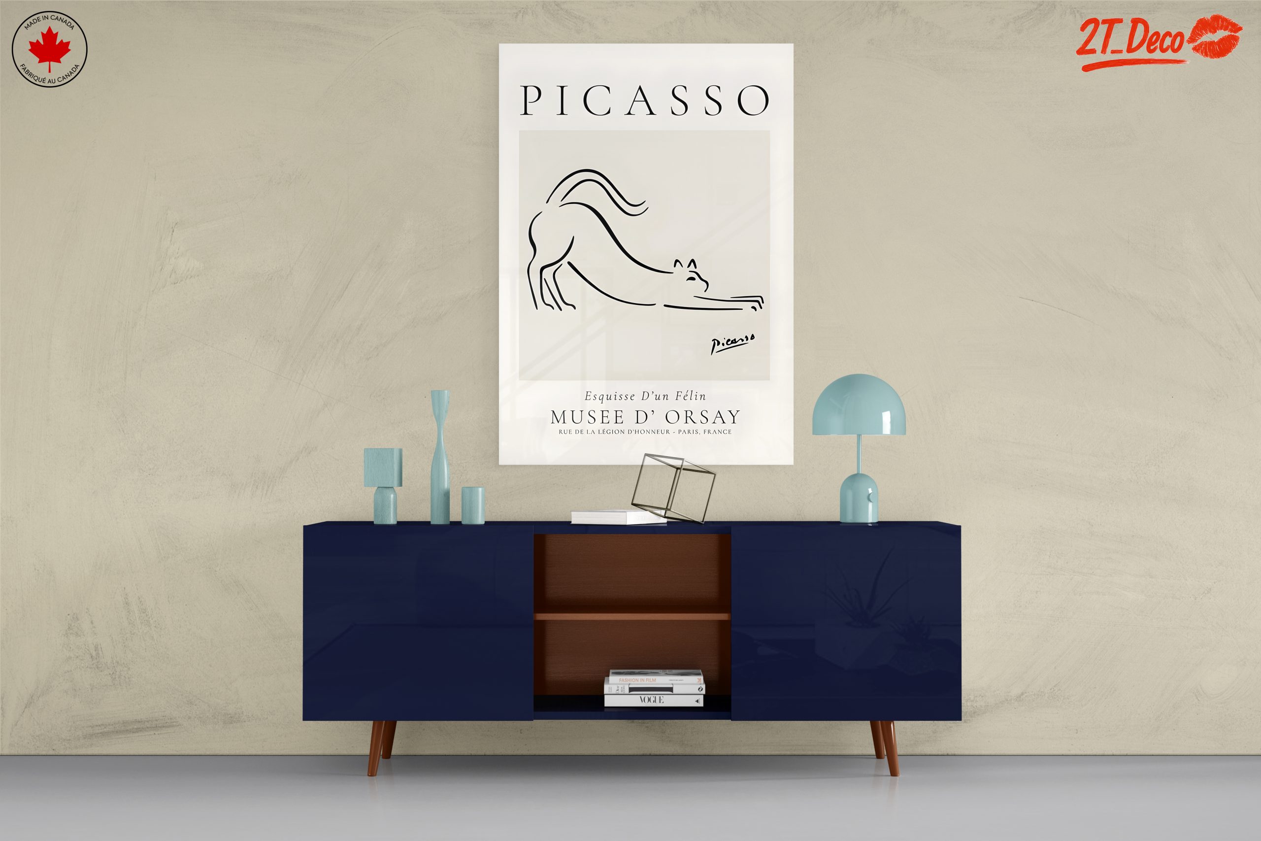 Stylized Cat Illustration by Picasso - Image 8