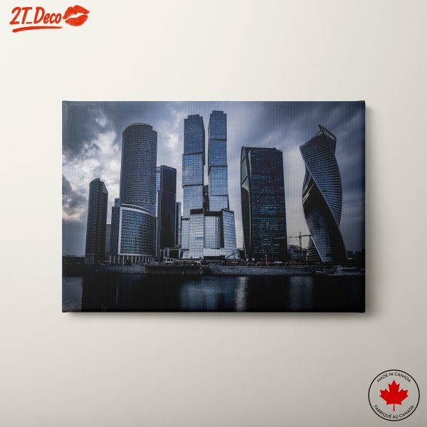 Modern City Skyline at Dusk
