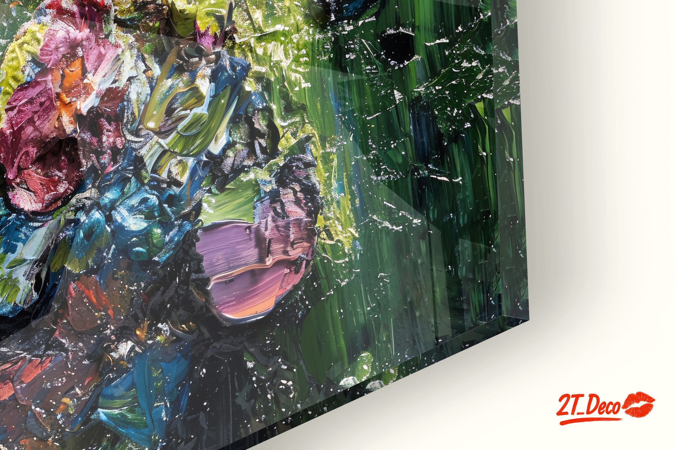 Nature Inspired Portrait Artwork with Butterflies and Flowers - Image 9