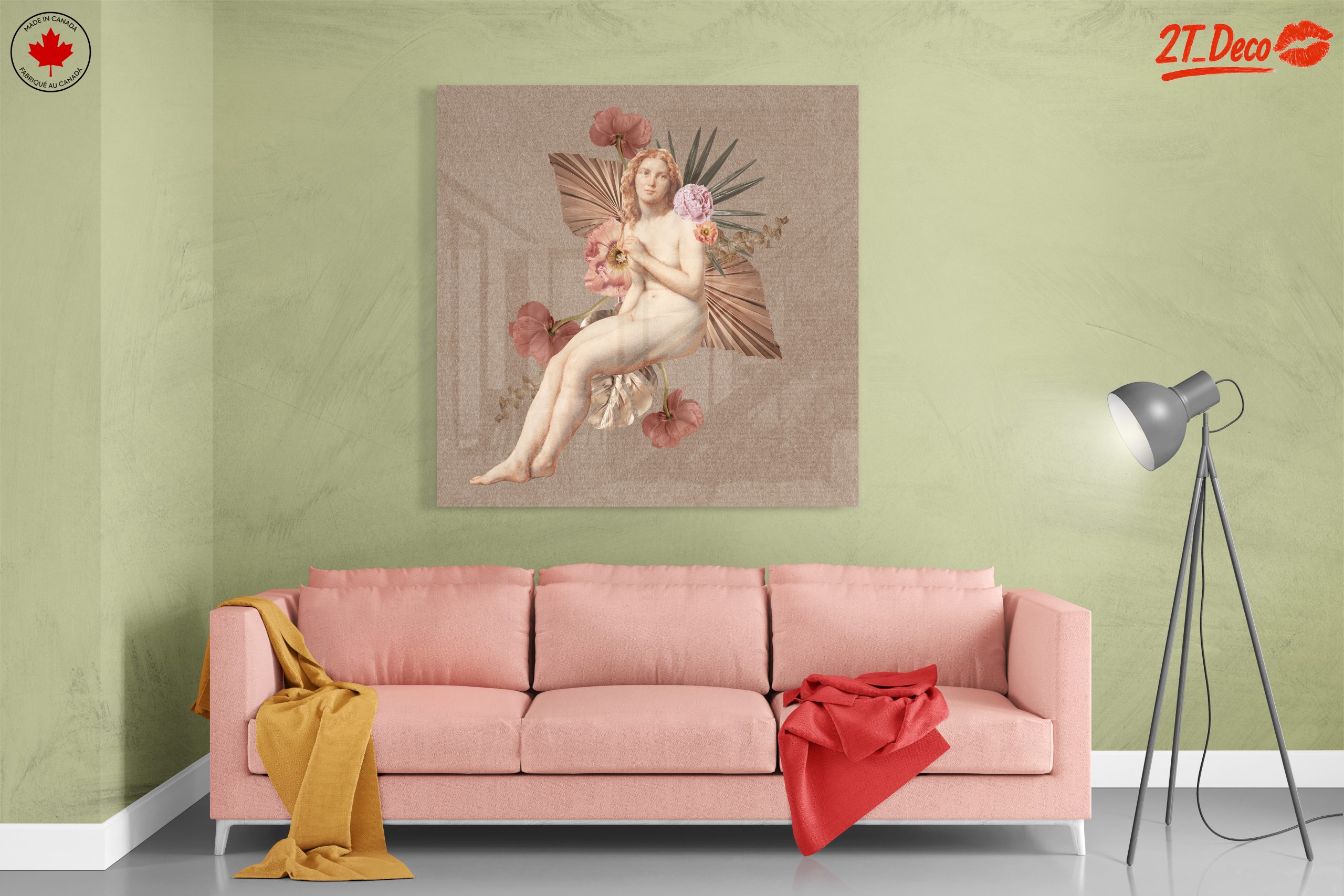 Elegant Contemporary Portrait with Floral Elements - Image 7