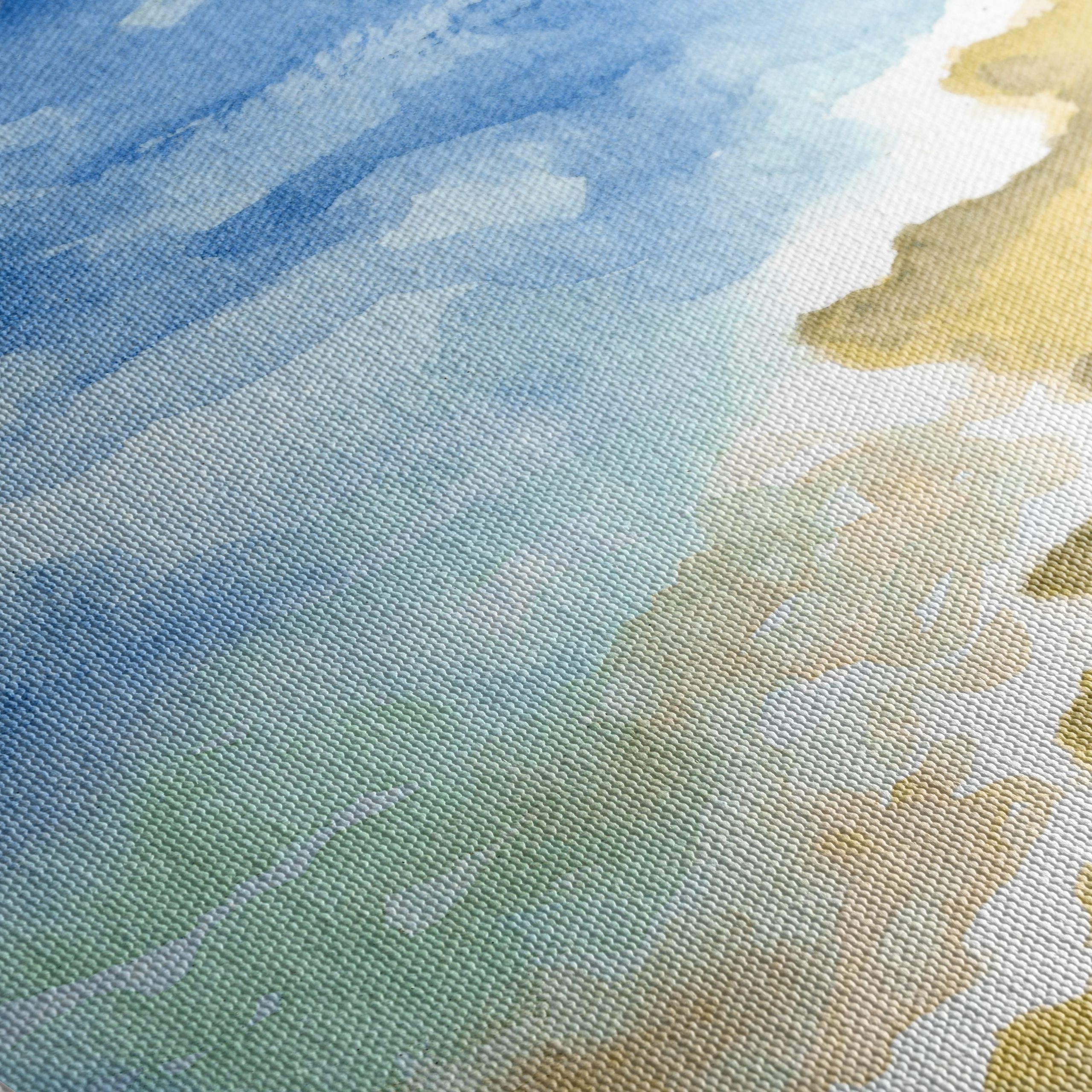 Tranquil Beach Watercolor Scene - Image 5