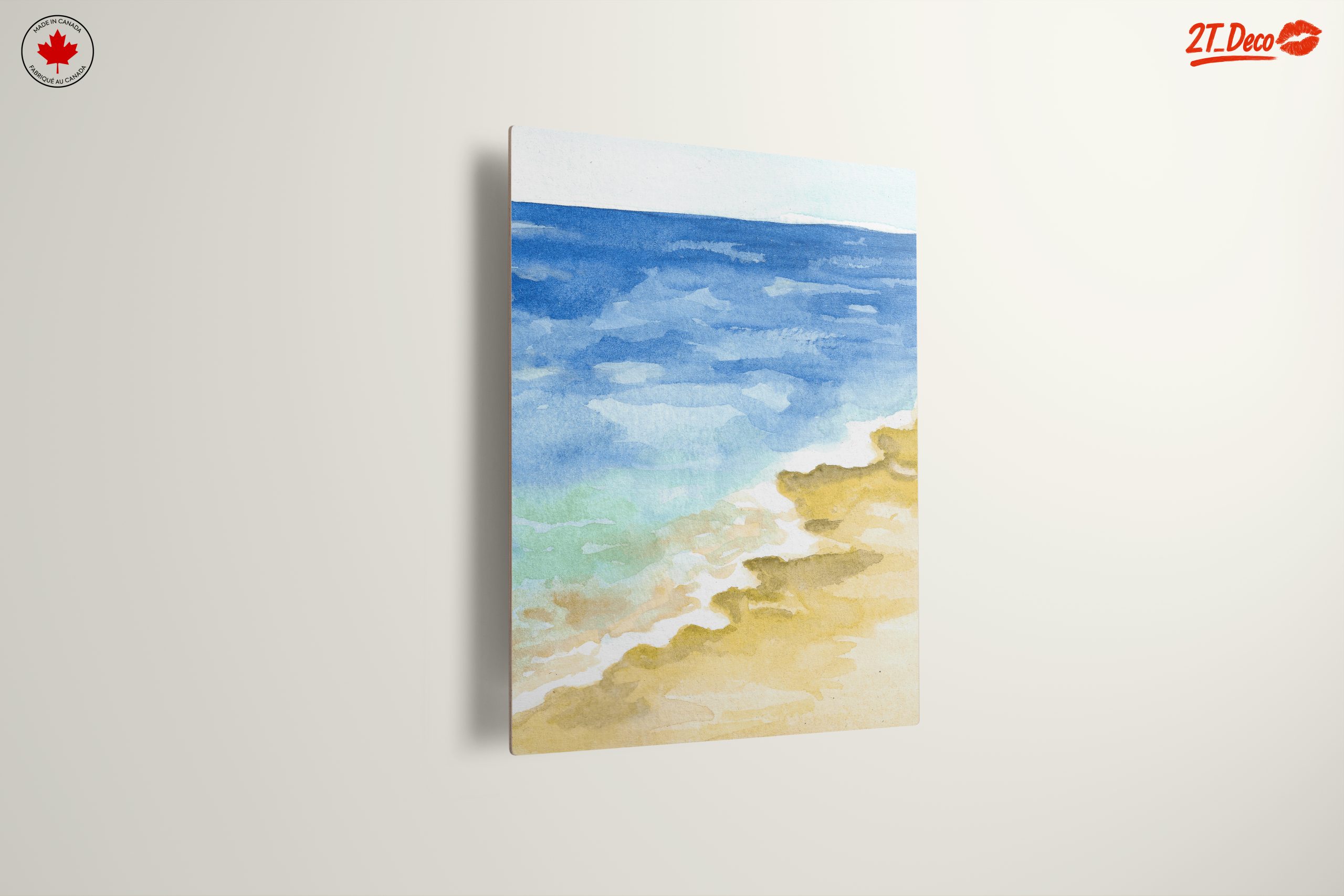 Tranquil Beach Watercolor Scene - Image 13