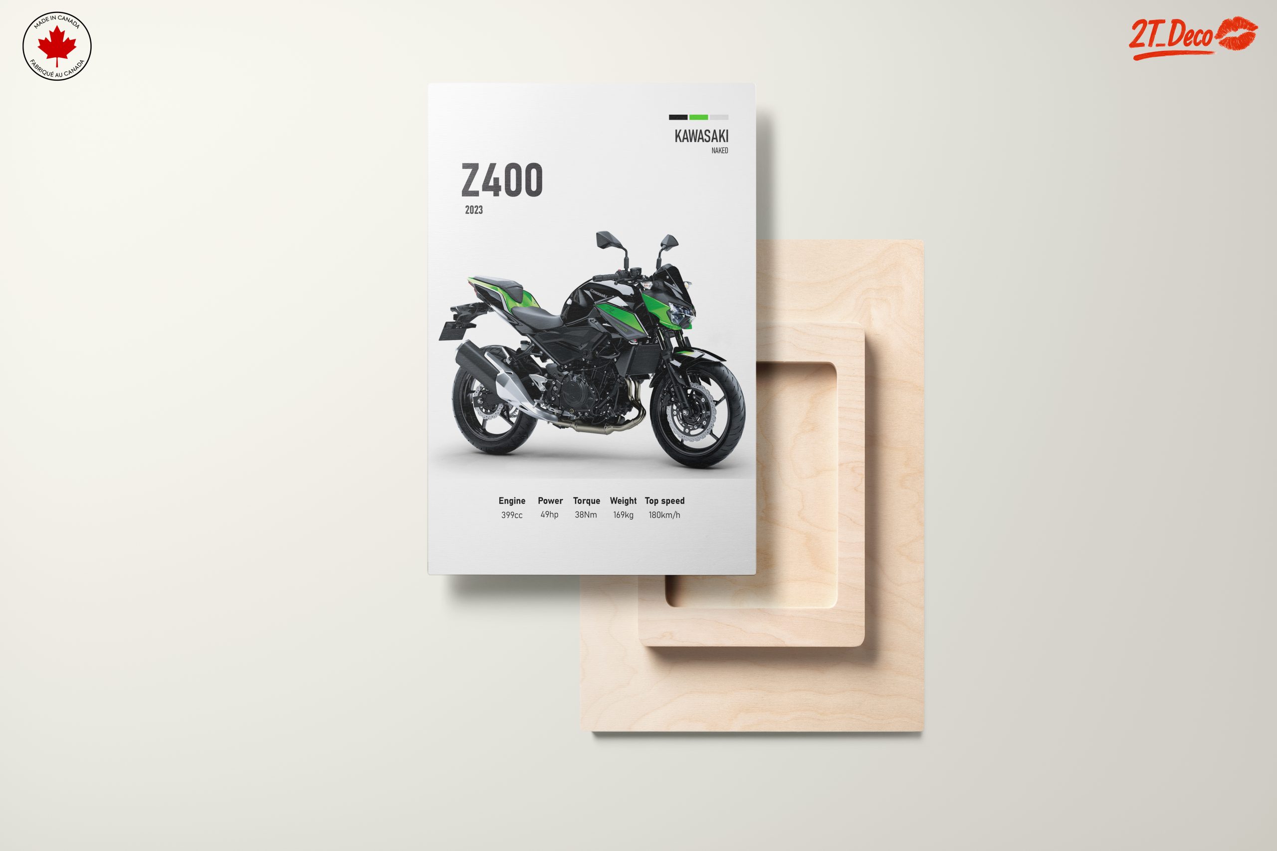 Kawasaki Z400 Motorcycle Art - Image 11