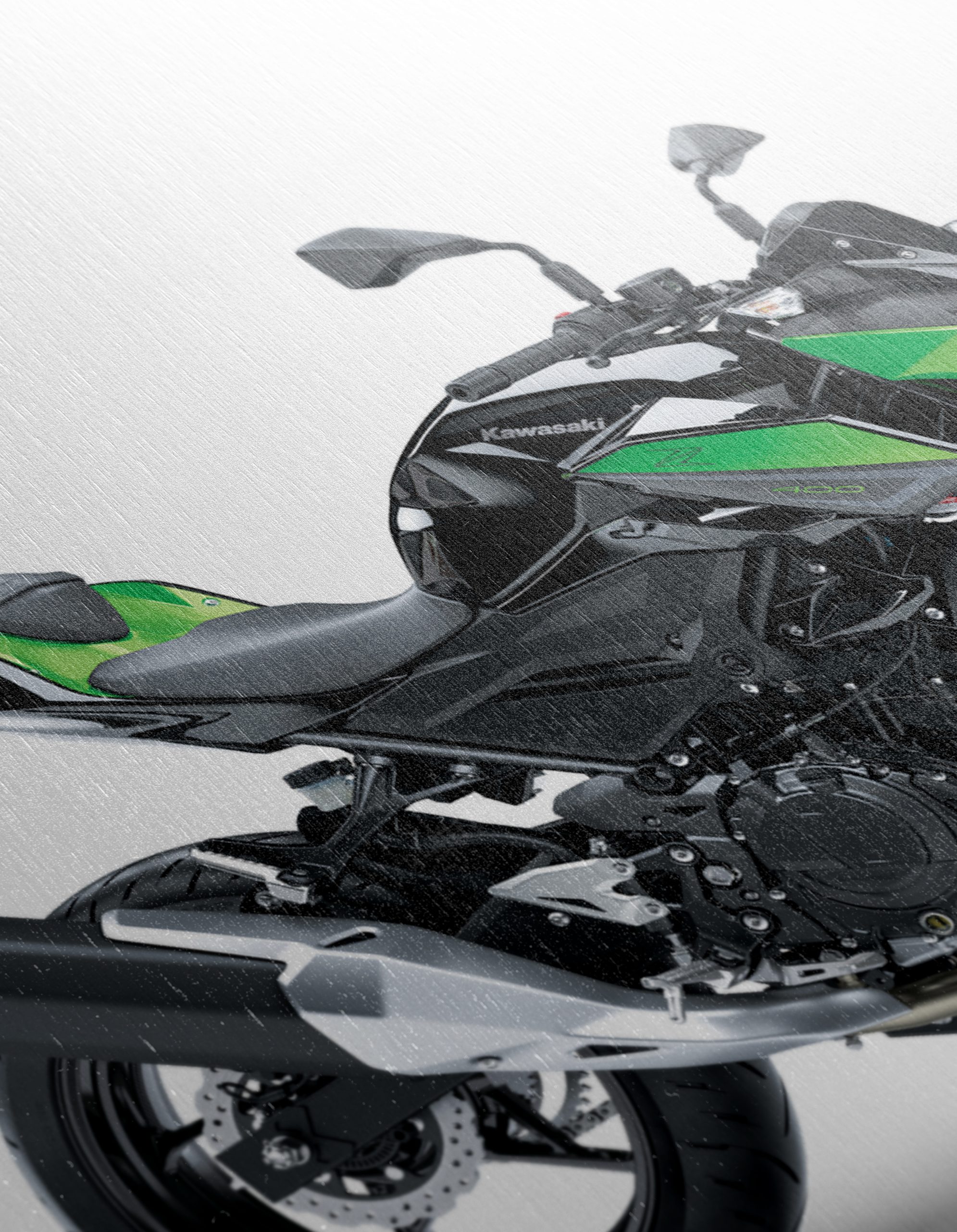 Kawasaki Z400 Motorcycle Art - Image 12