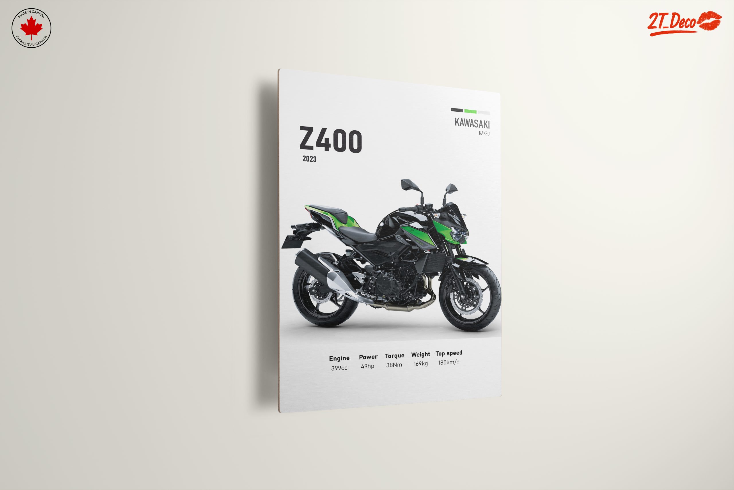Kawasaki Z400 Motorcycle Art - Image 13
