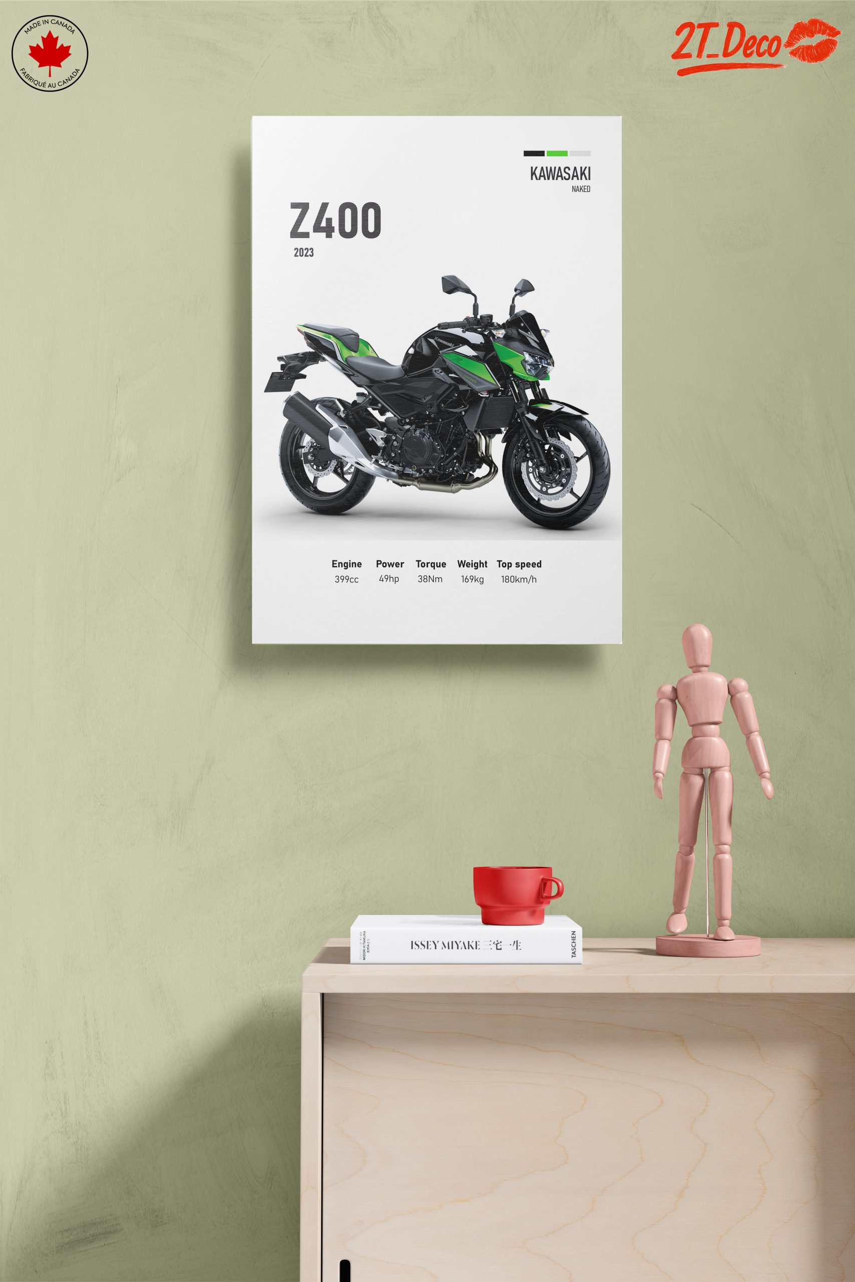 Kawasaki Z400 Motorcycle Art - Image 14
