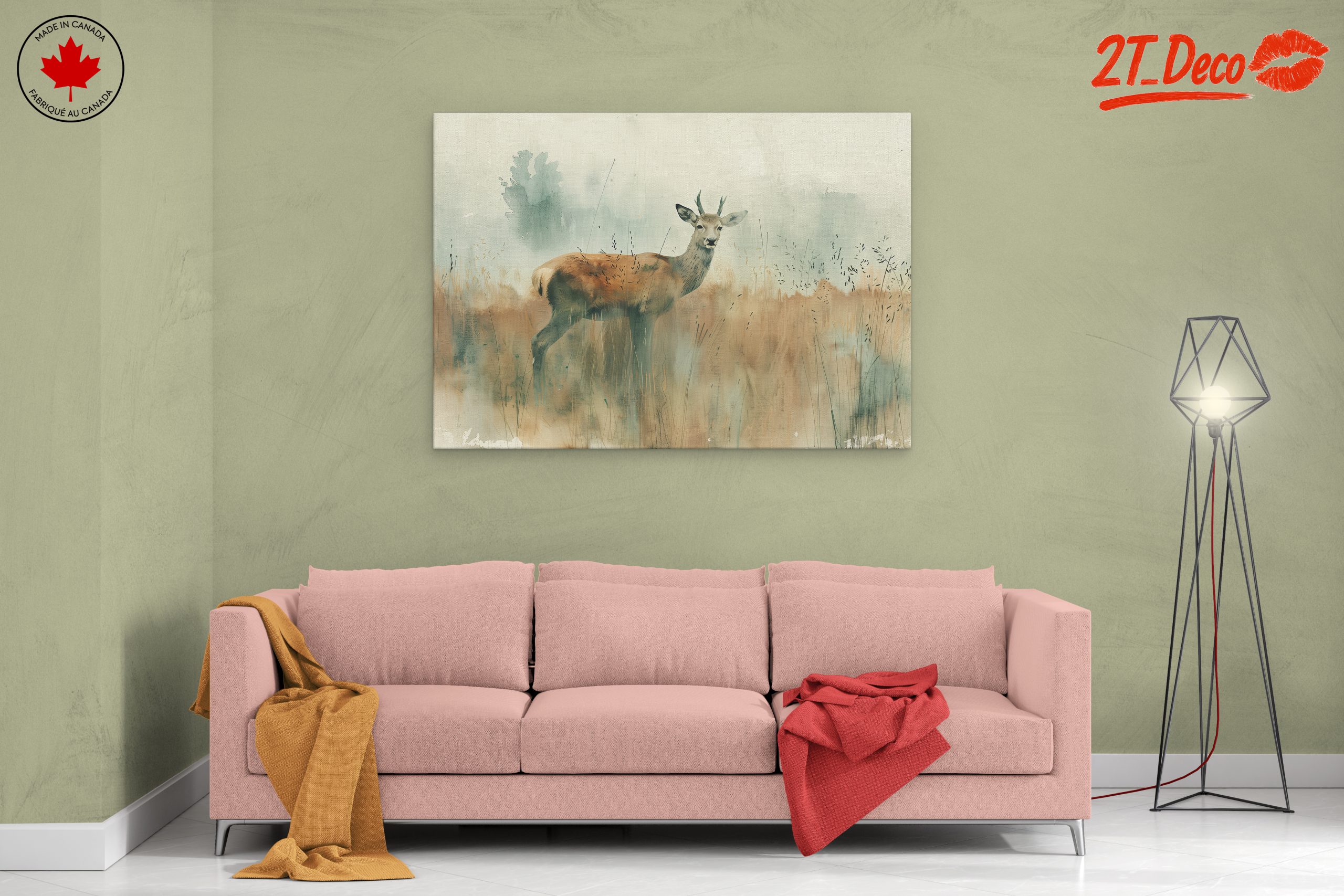 Stylized Deer in Ethereal Landscape - Image 2