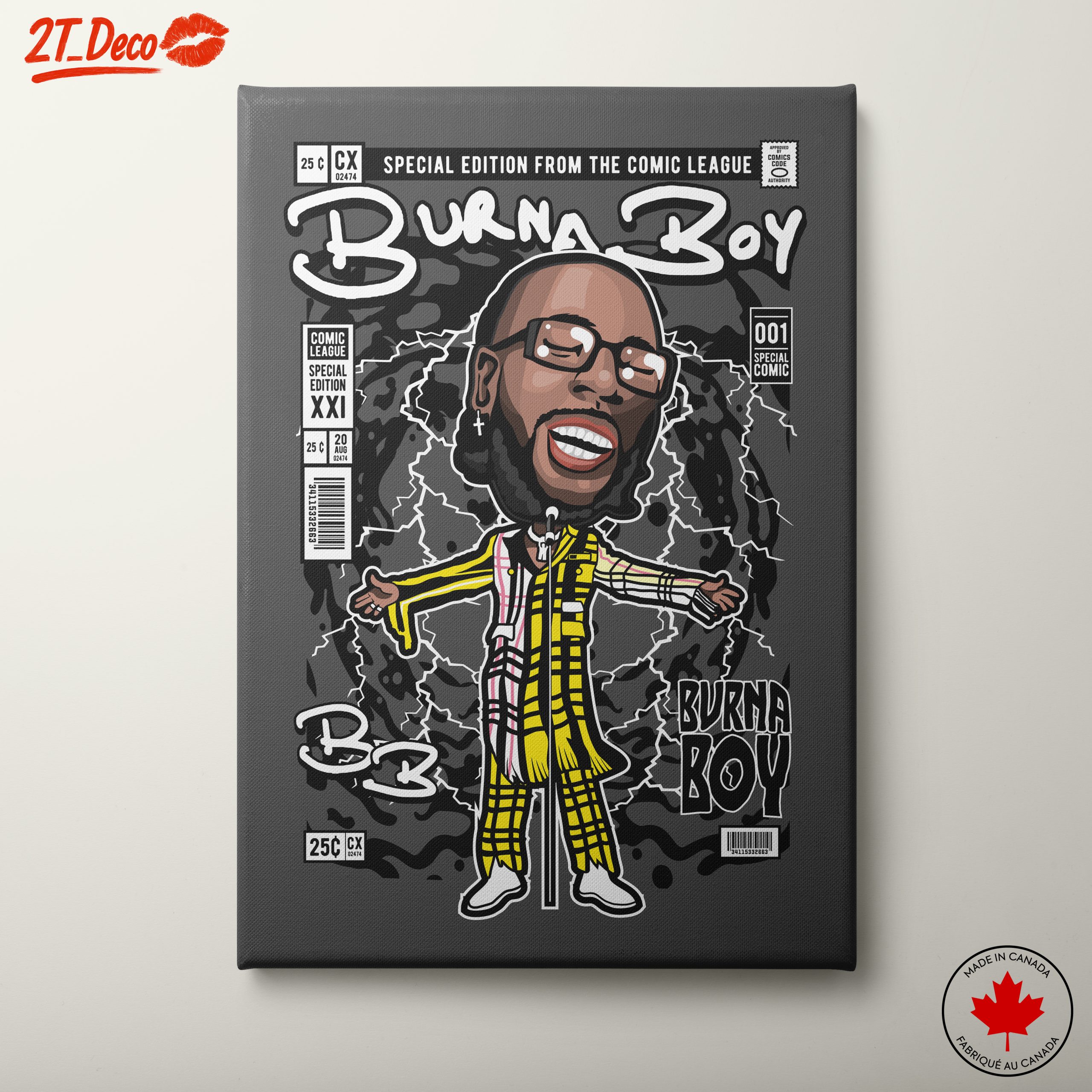 Stylized Burna Boy Character Art