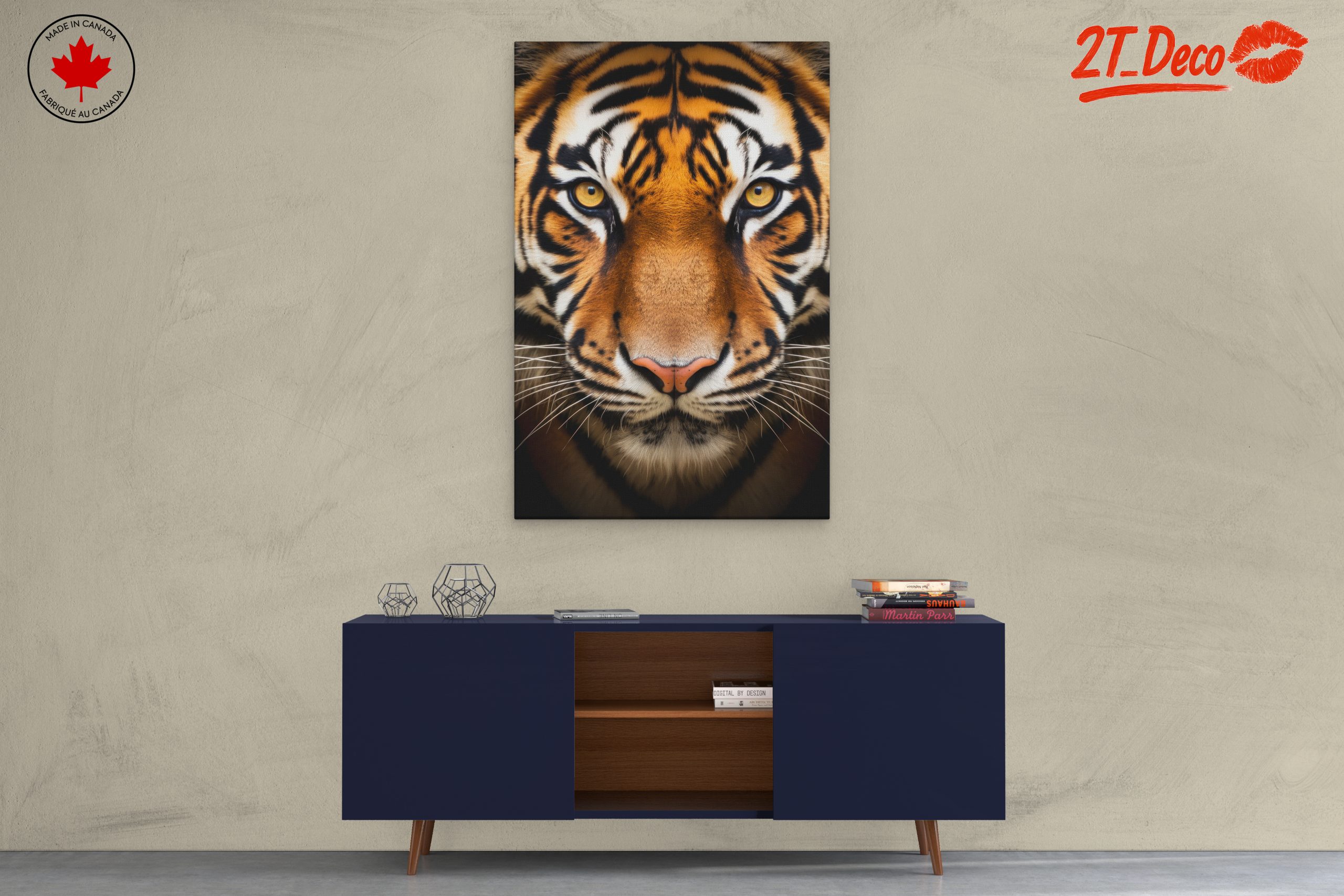 Majestic Tiger Portrait Wall Art 2 - Image 3