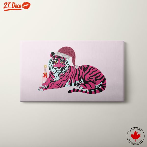 Pink Tiger with Holiday Sparkle