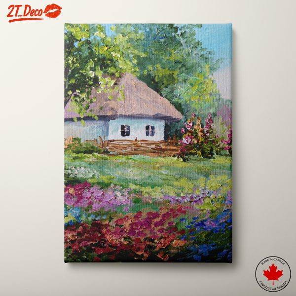 Charming Cottage Surrounded by Colorful Flowers