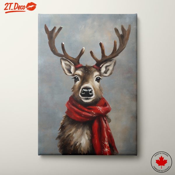 Artistic Deer with Scarf