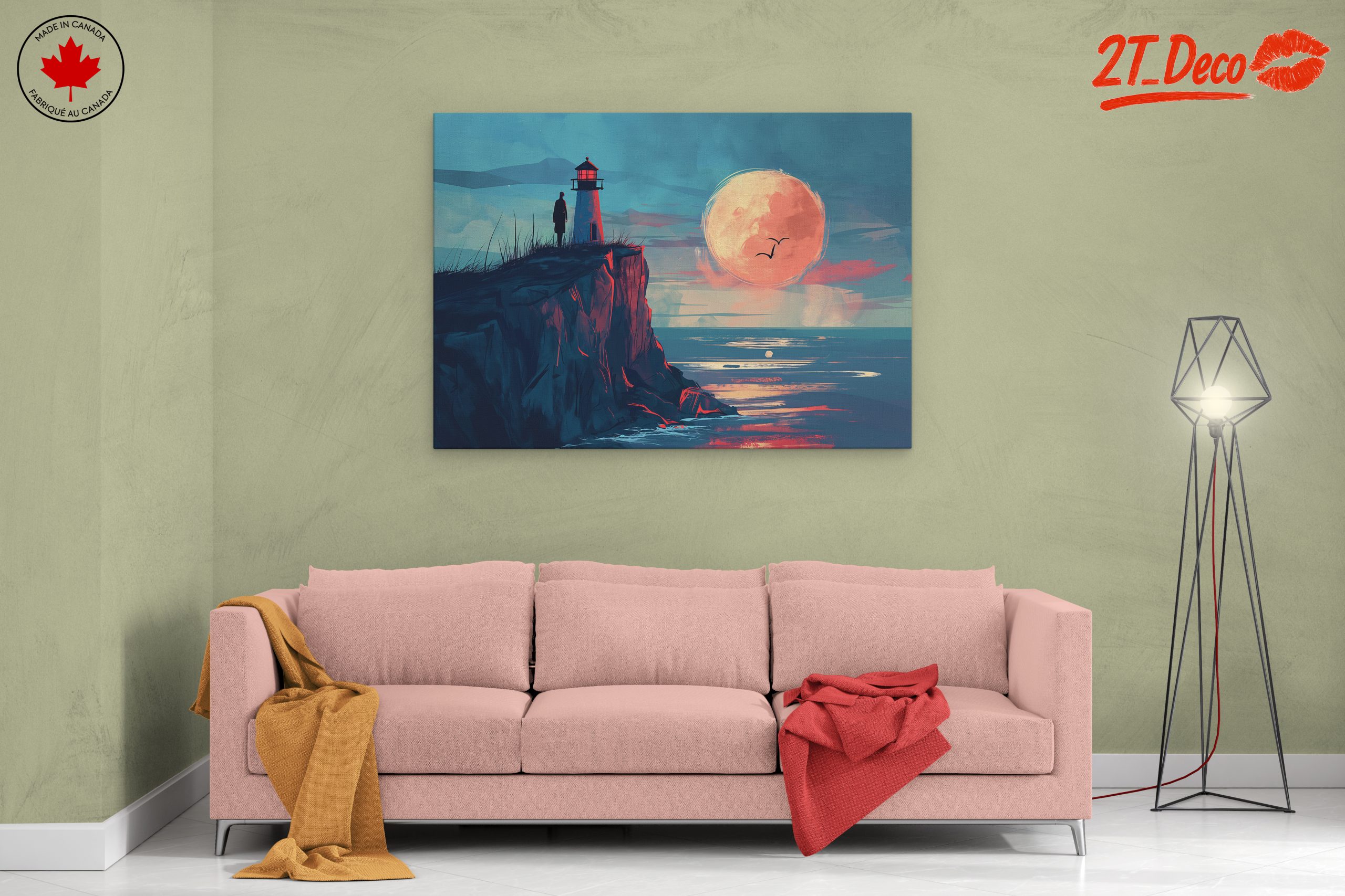 Lighthouse Adventure Landscape at Sunset - Image 2