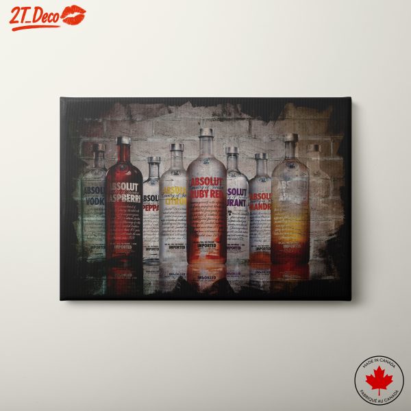 Stylish Vodka Bottle Art for Home Bar