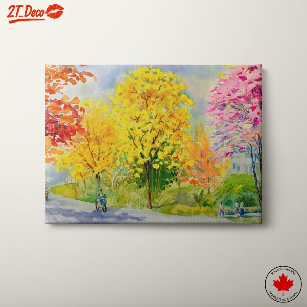 Vibrant Autumn Landscape with Colorful Trees