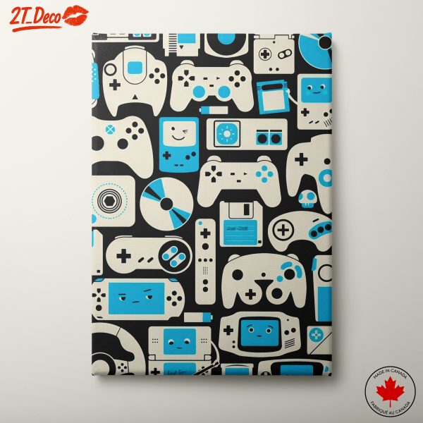 Colorful Retro Gaming Art Background