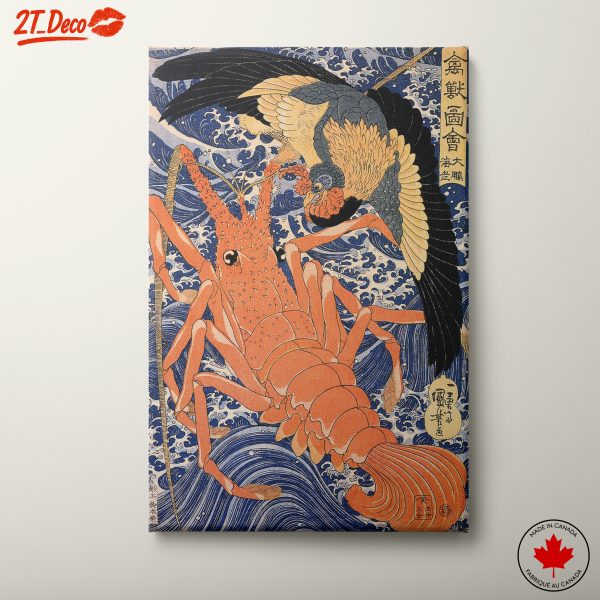 Japanese Art of Lobster and Bird