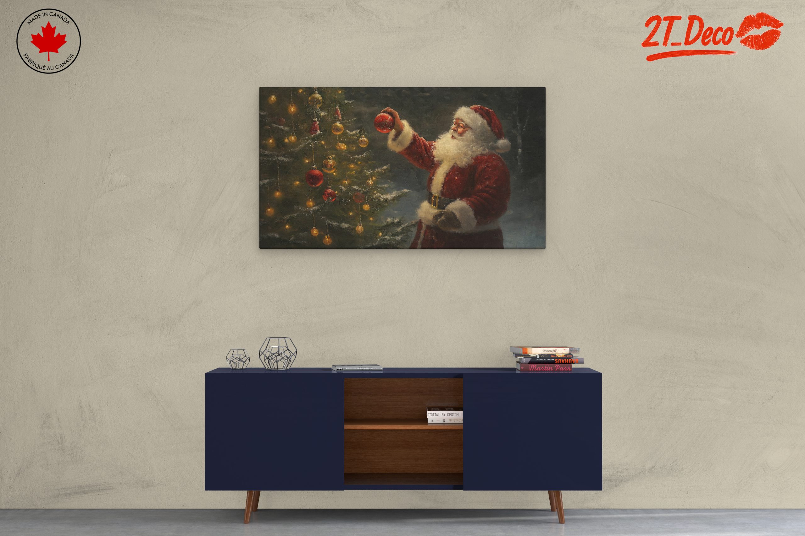 Santa Claus Decorating Christmas Tree - Image 3