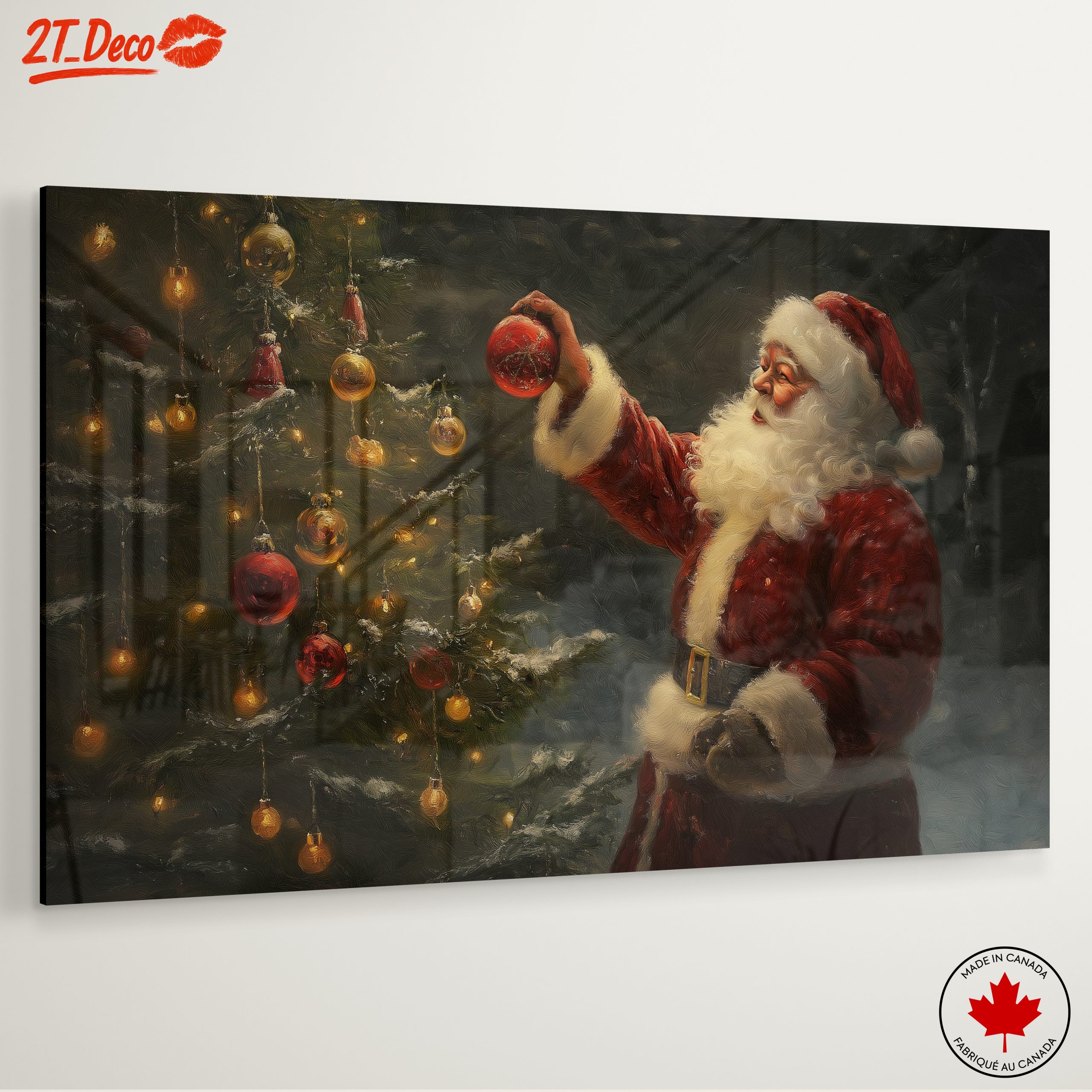Santa Claus Decorating Christmas Tree - Image 6